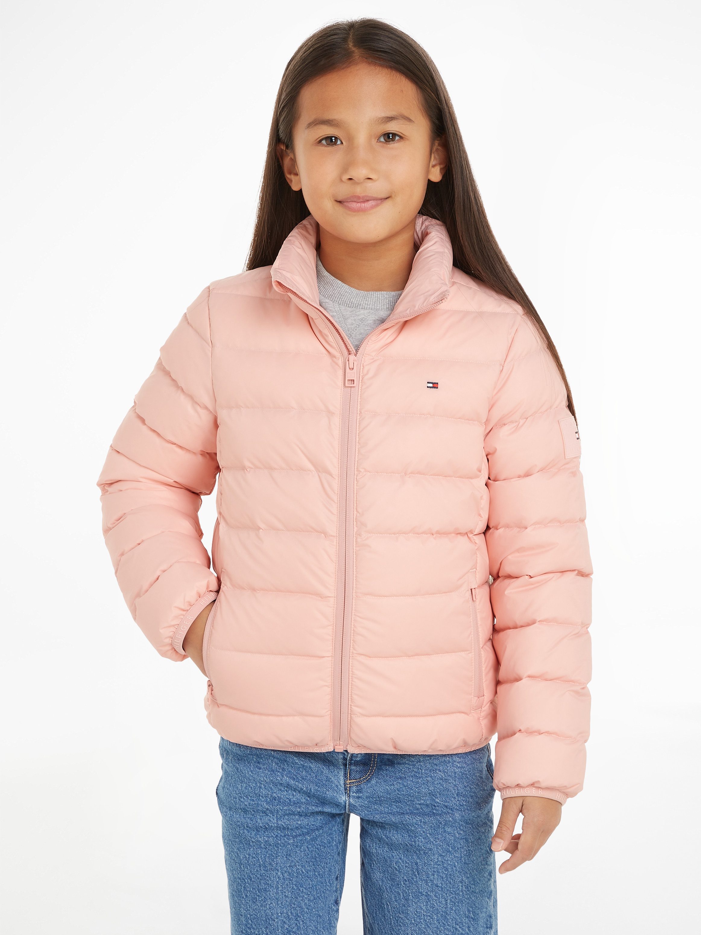 Tommy Hilfiger Gewatteerde jas U ESSENTIAL LIGHT DOWN JACKET Kinderen tot 16 jaar met logostiksel