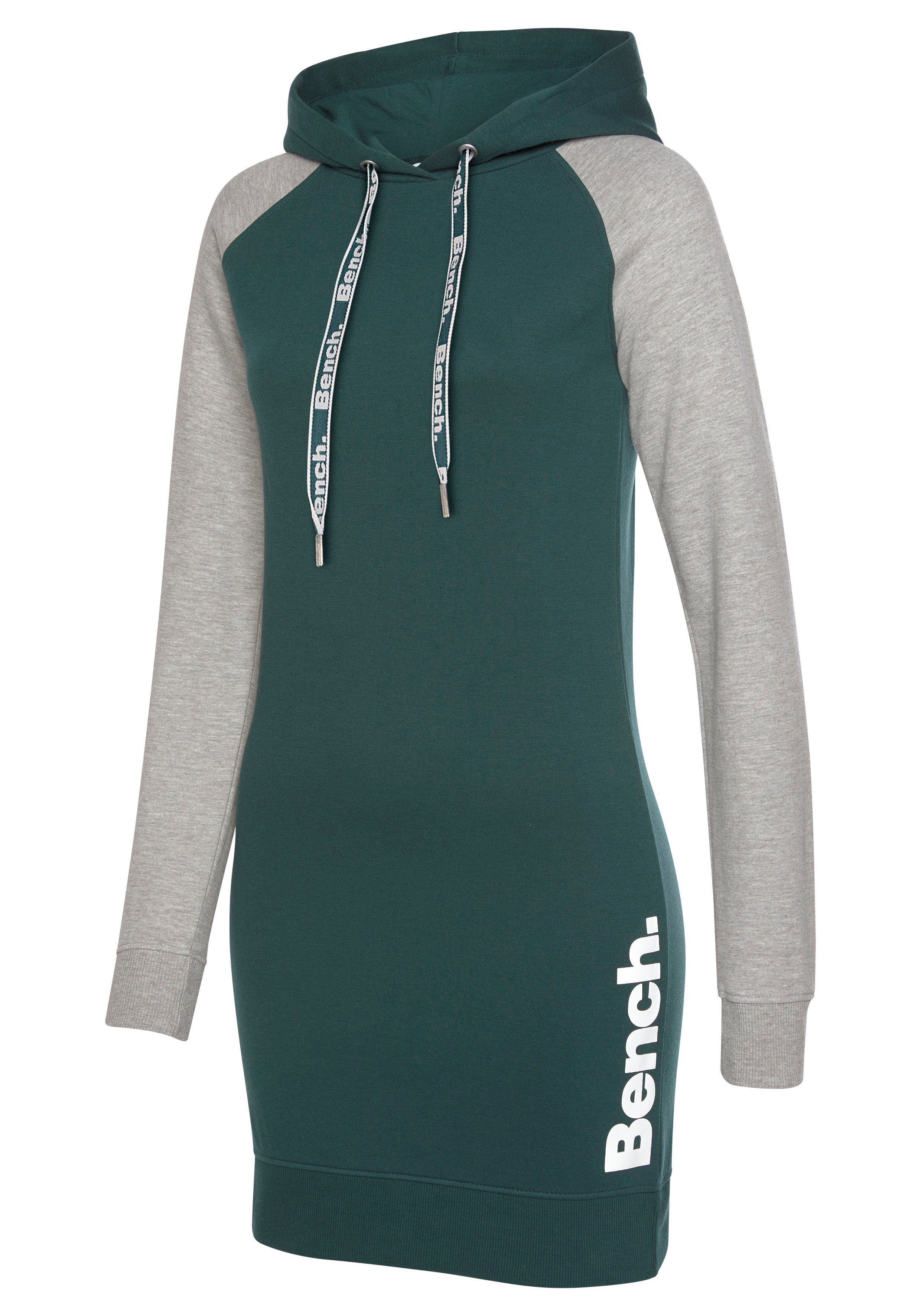 Bench. Loungewear Sweatjurk met capuchon en contrastkleurige mouwen