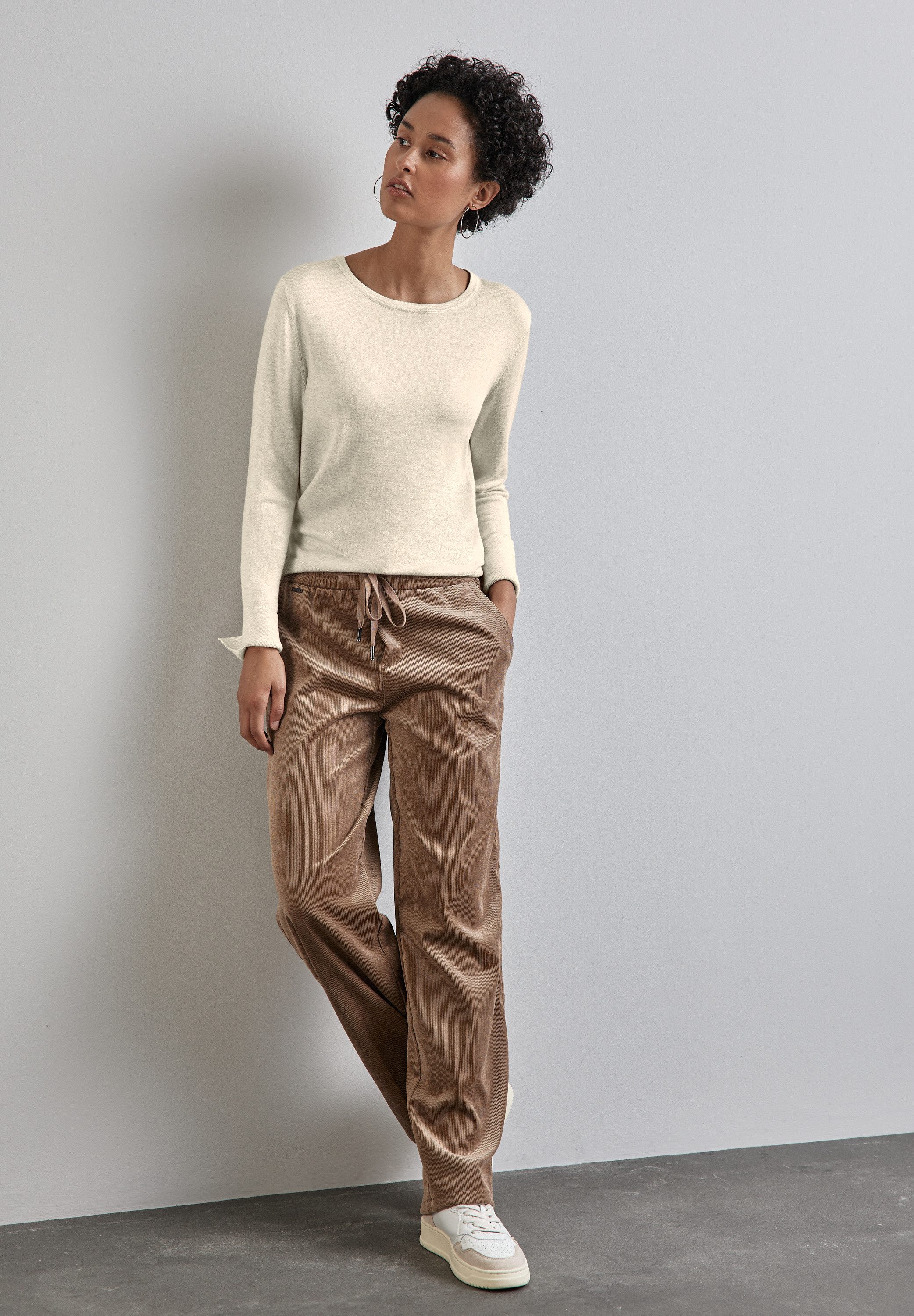 STREET ONE Trui met ronde hals met viscose