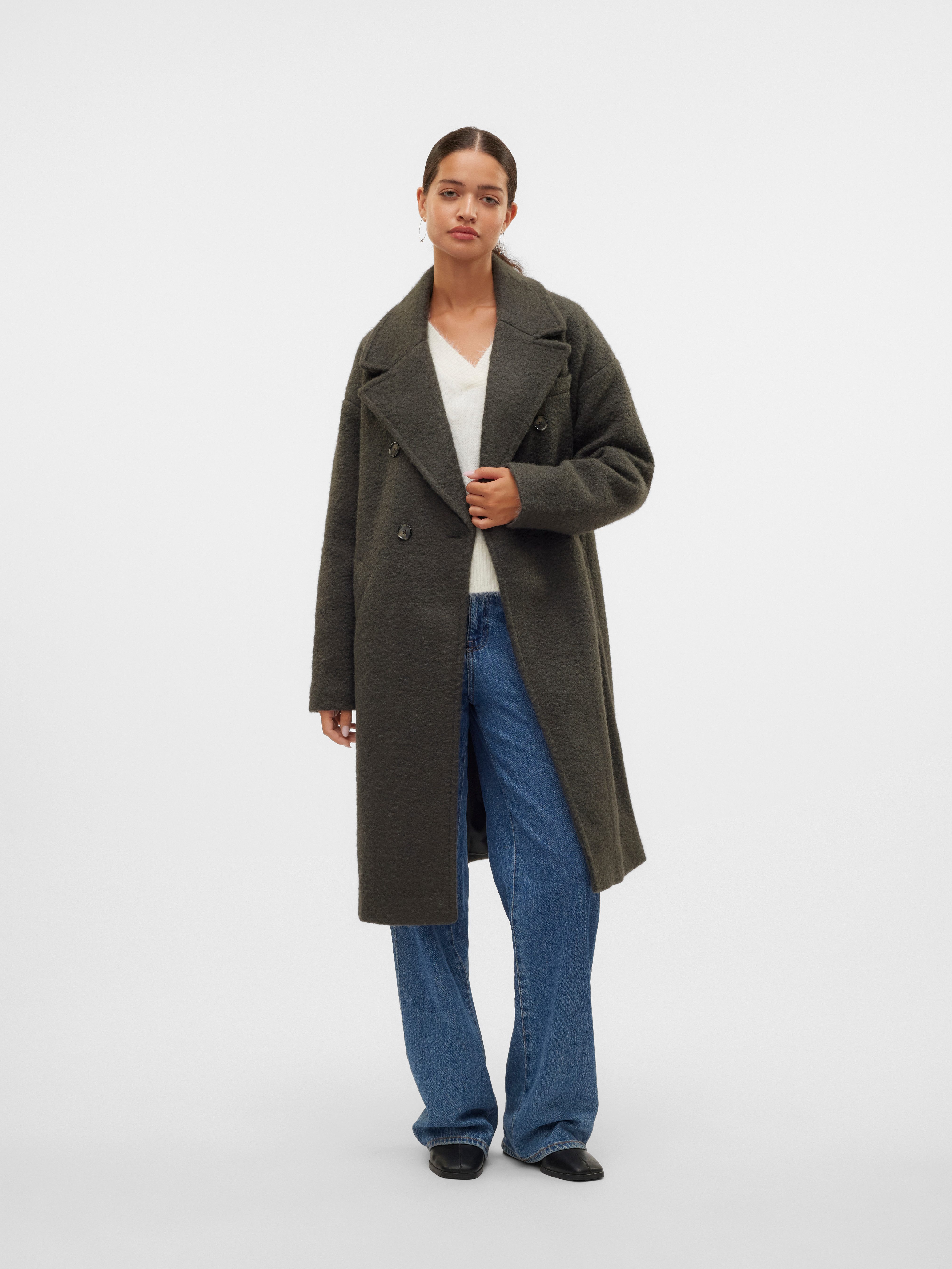 Vero Moda Lange jas VMELITEERIKA LONG COAT BOO