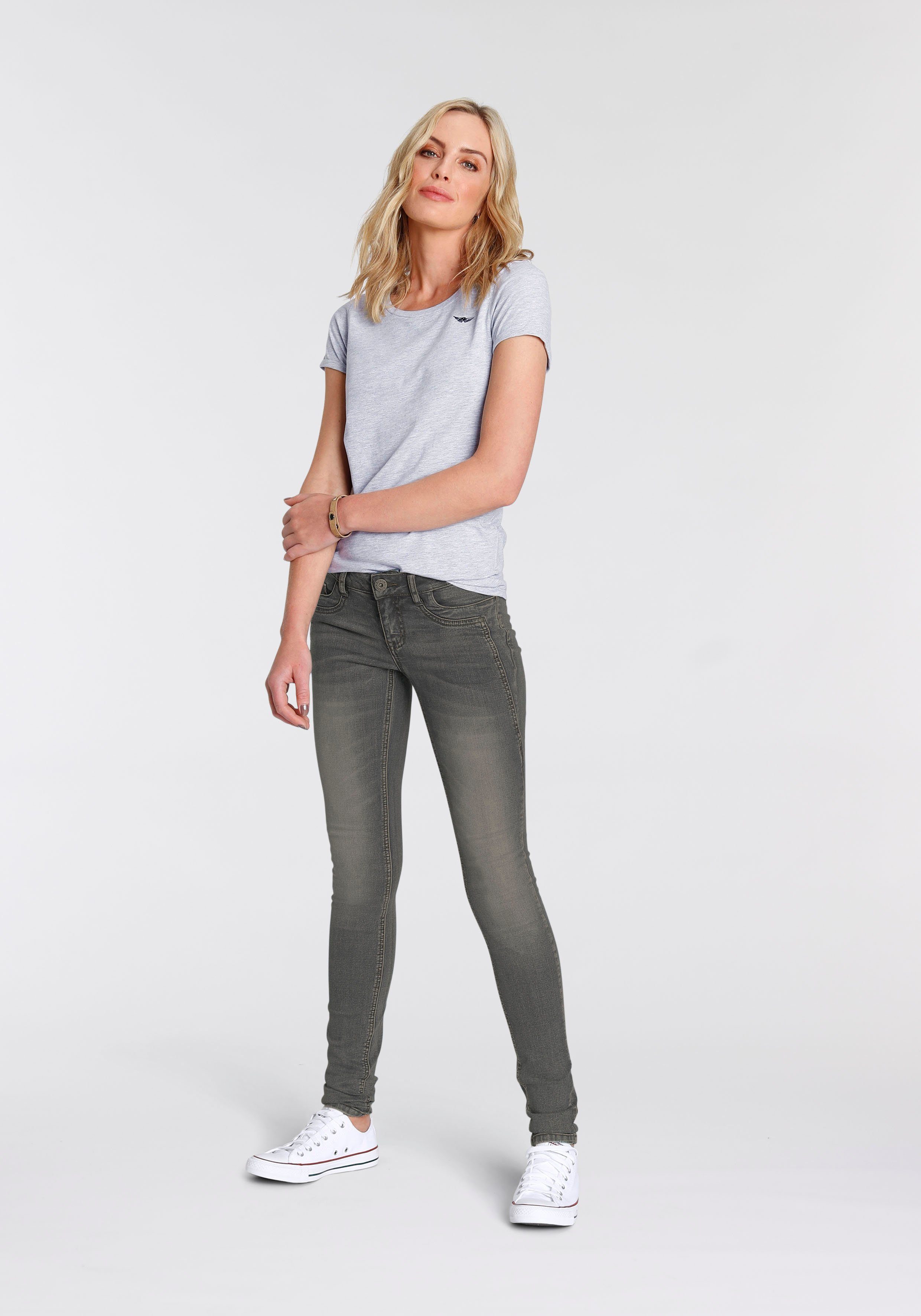 Arizona Skinny fit jeans Met geren extra-strakke been snit, lage taille