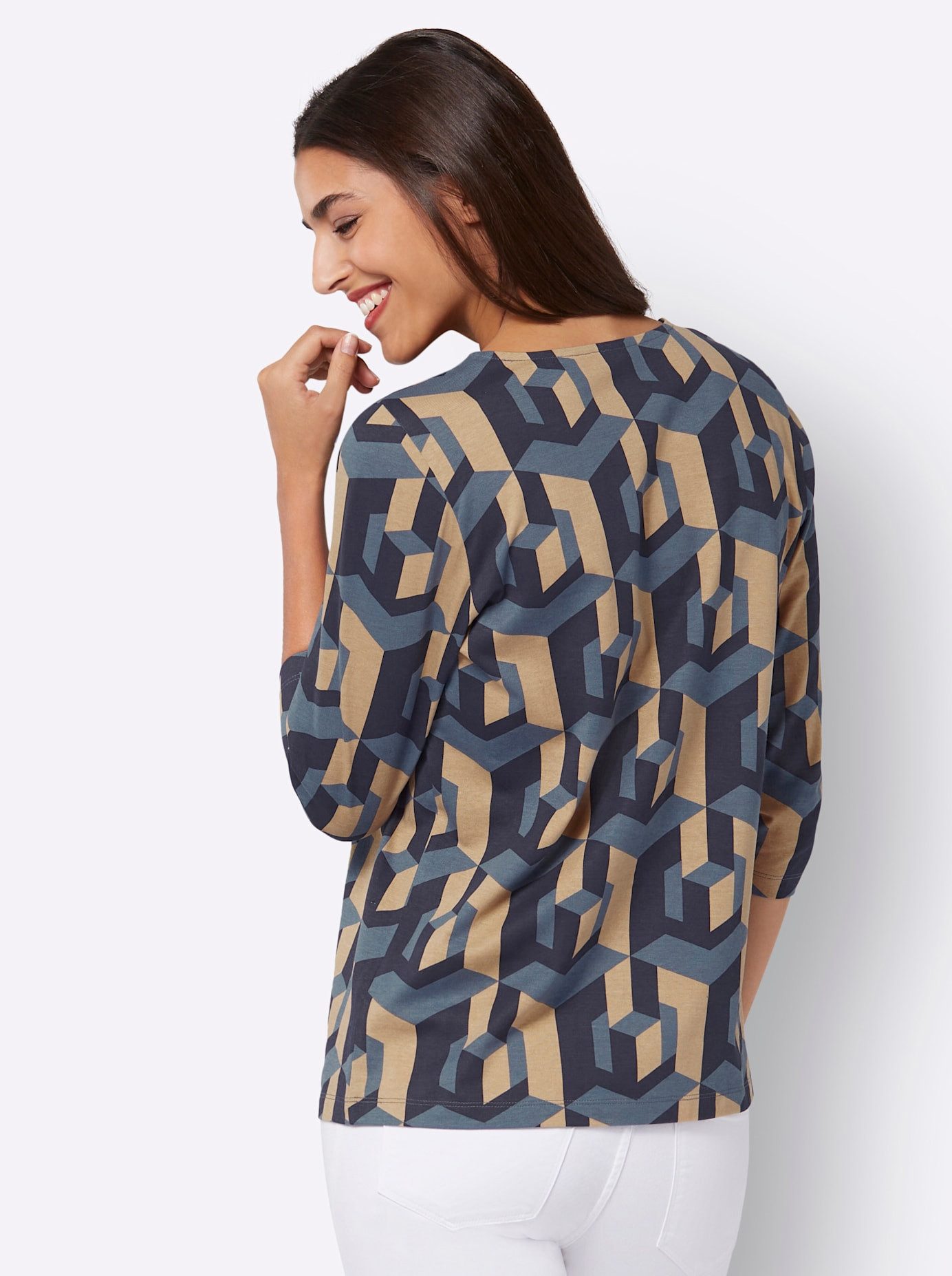 Classic Basics Shirt met ronde hals Shirt met 3/4-mouwen (1-delig)