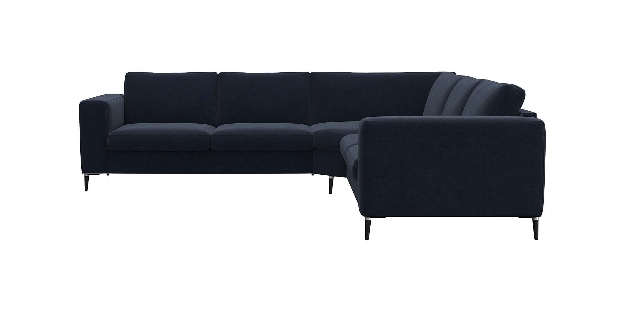 FLEXLUX Hoekbank Fiore, gelijkbenig, super zitcomfort door koudschuim in de zitting blauw, hoekbanken