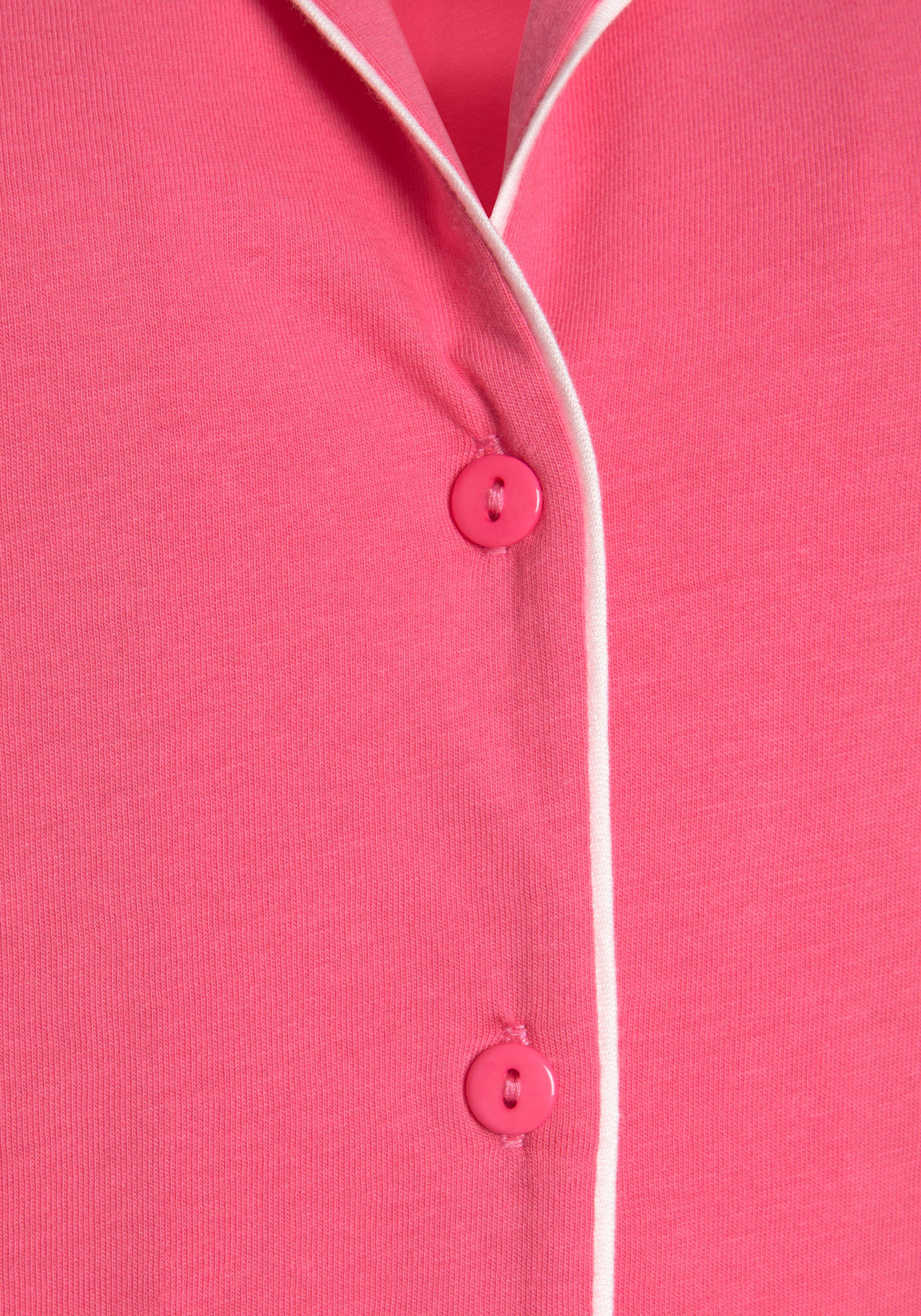 Vivance Dreams Shortama met contrasterende paspel-details (2-delig, 1 stuk)