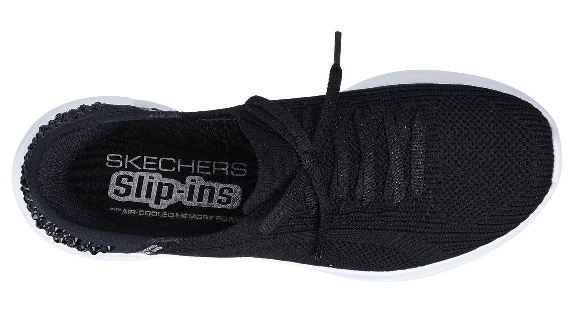 Skechers Slip-on sneakers ULTRA FLEX 3.0-SHINING GLITZ , comfortschoen, slipper, sneaker met coole glitter-nieten