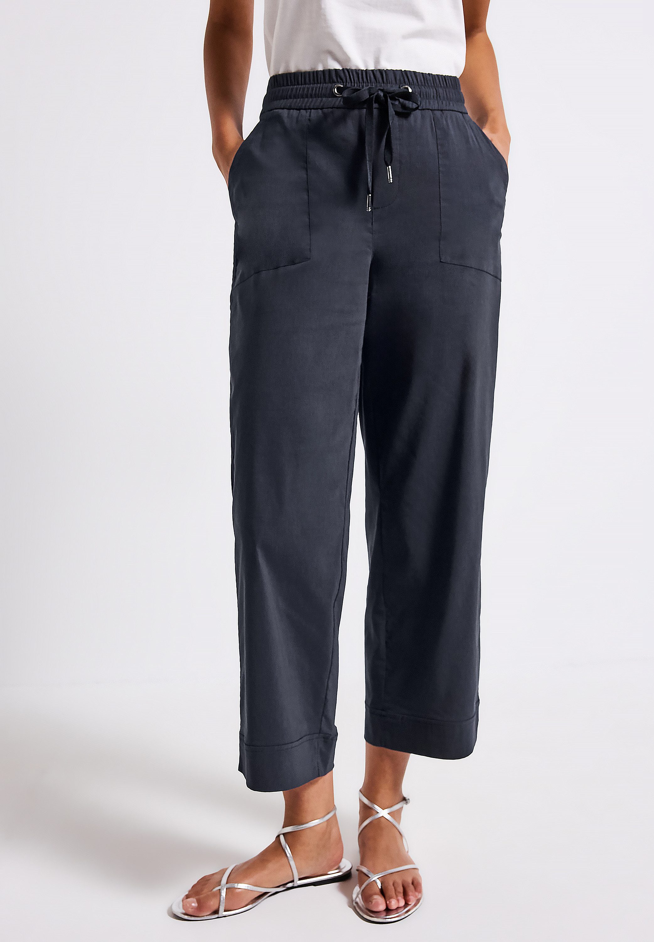 STREET ONE Stoffen broek dames harembroeken maat 34 blauw