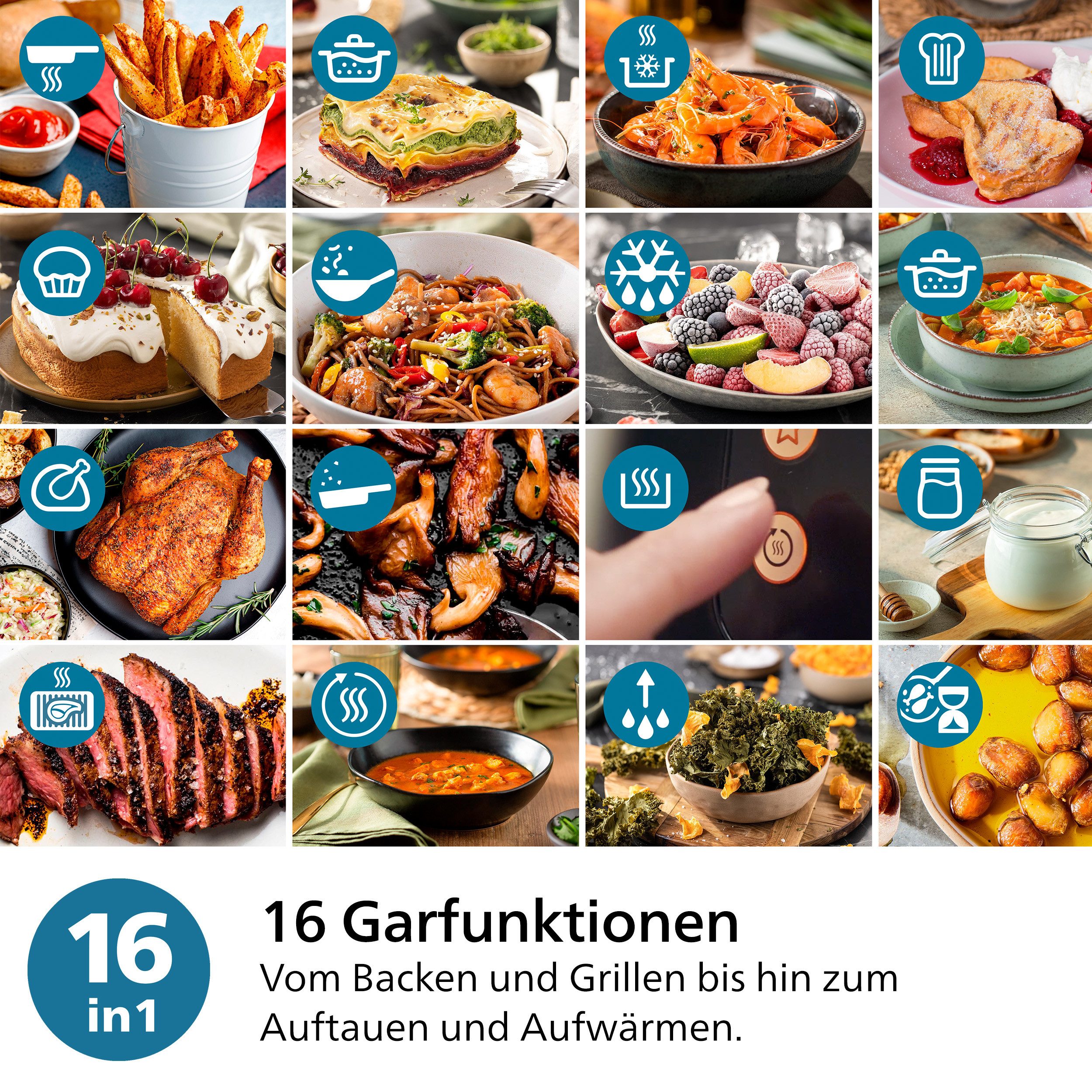 Philips Airfryer 3000 NA332/00, mit 6.2L, Sichtfenster