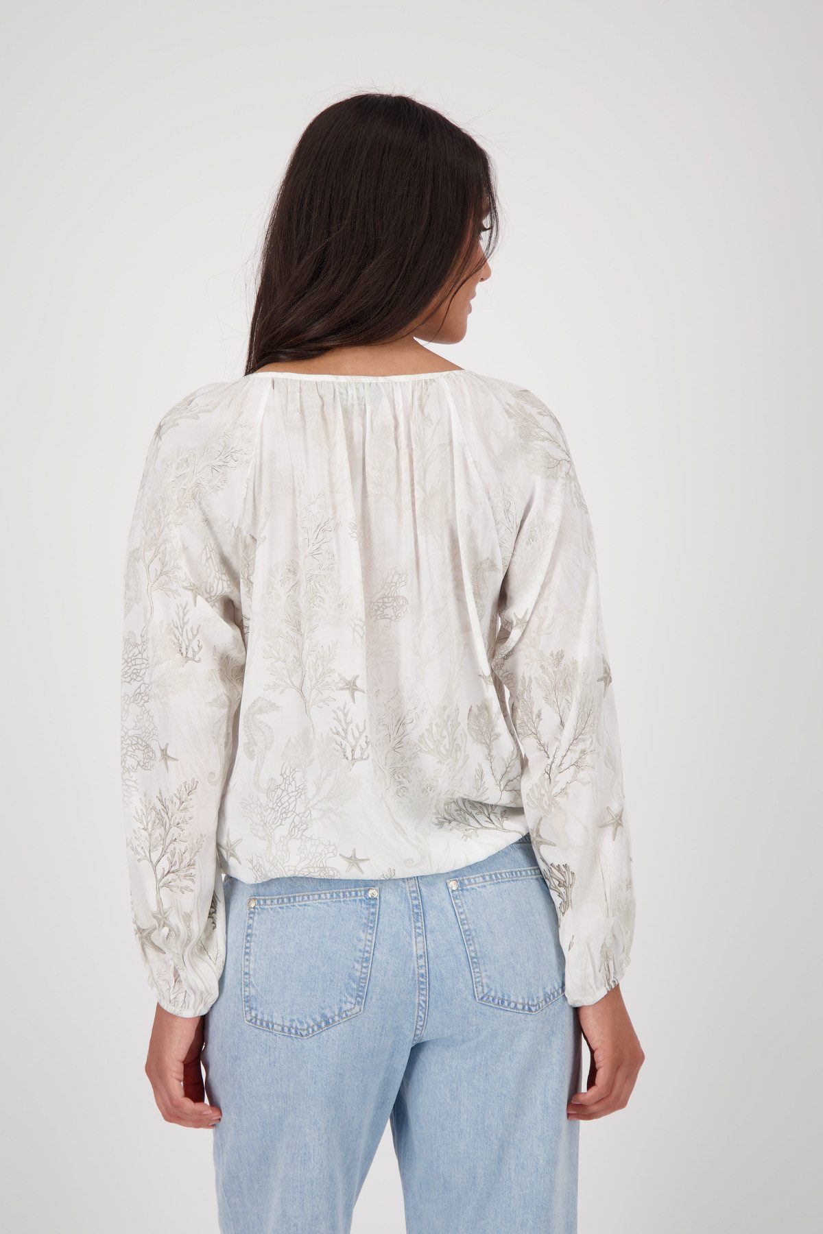 Monari Blouse zonder sluiting met all-over print