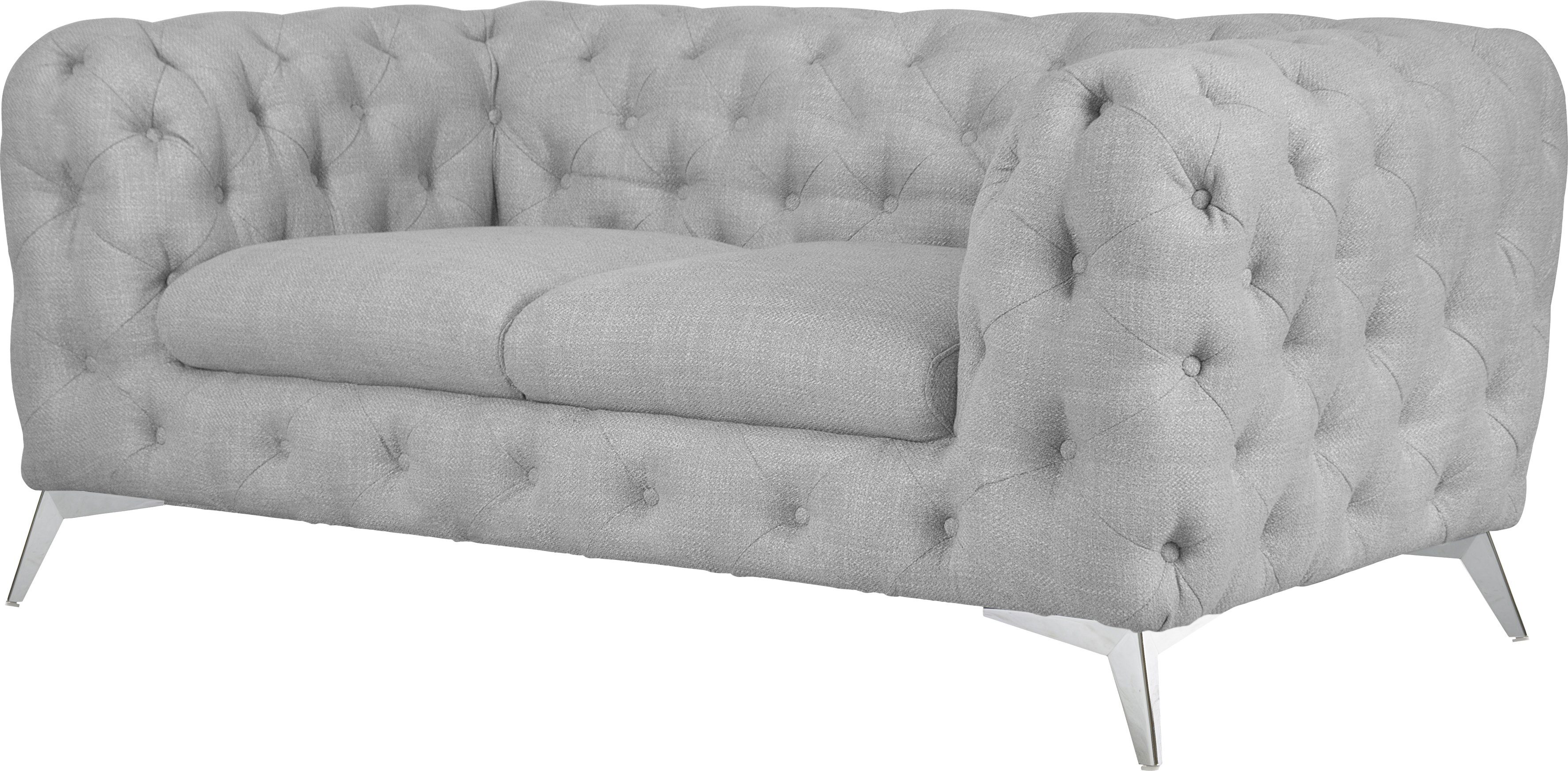 Leonique Chesterfield-bank Glynis luxueuze capitonnage, moderne chesterfield look, kleur van de poten ter keuze
