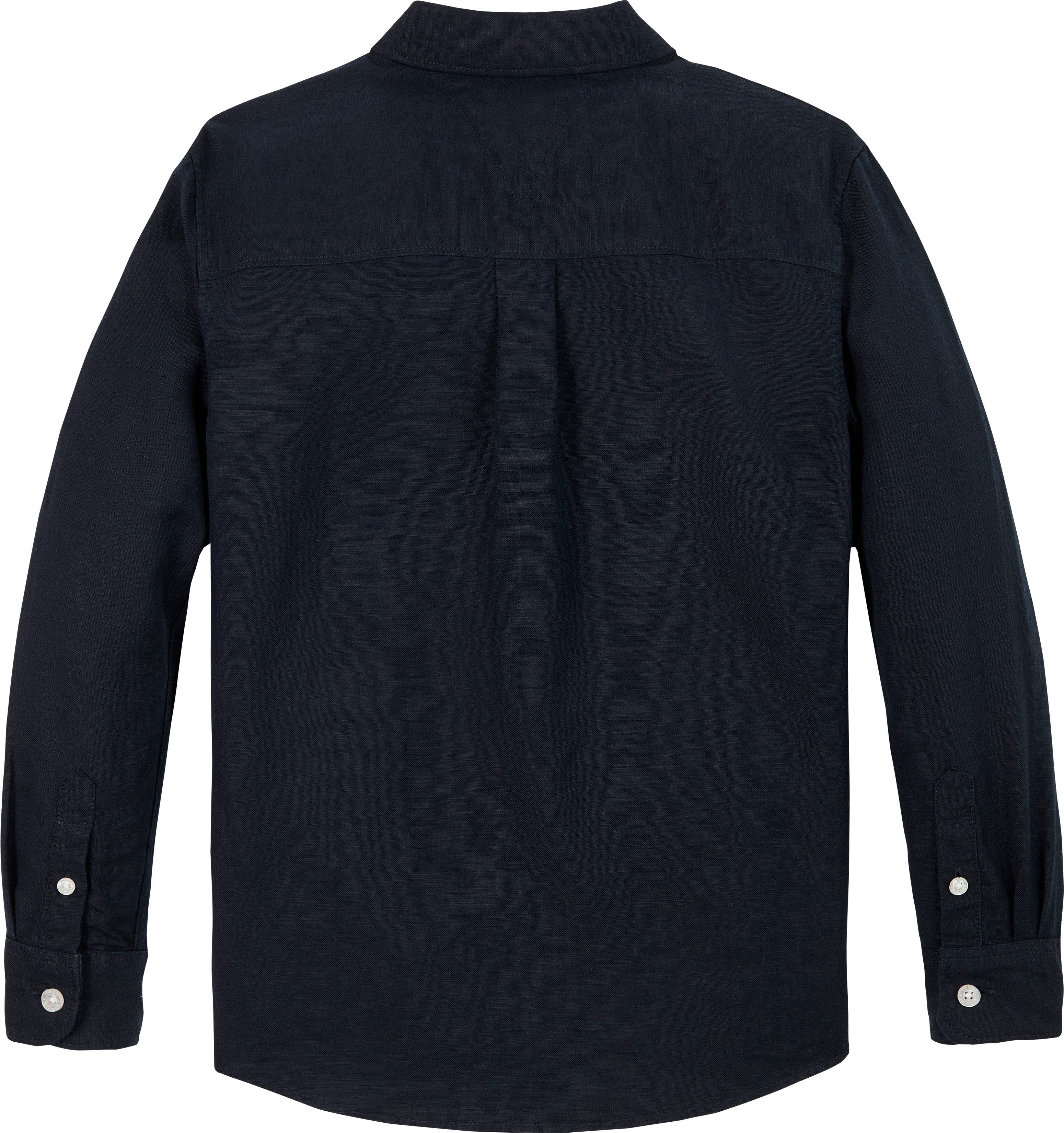 Tommy Hilfiger Overhemd met lange mouwen LINEN BLEND RELAXED SHIRT LS met borstzak, logo-borduursel