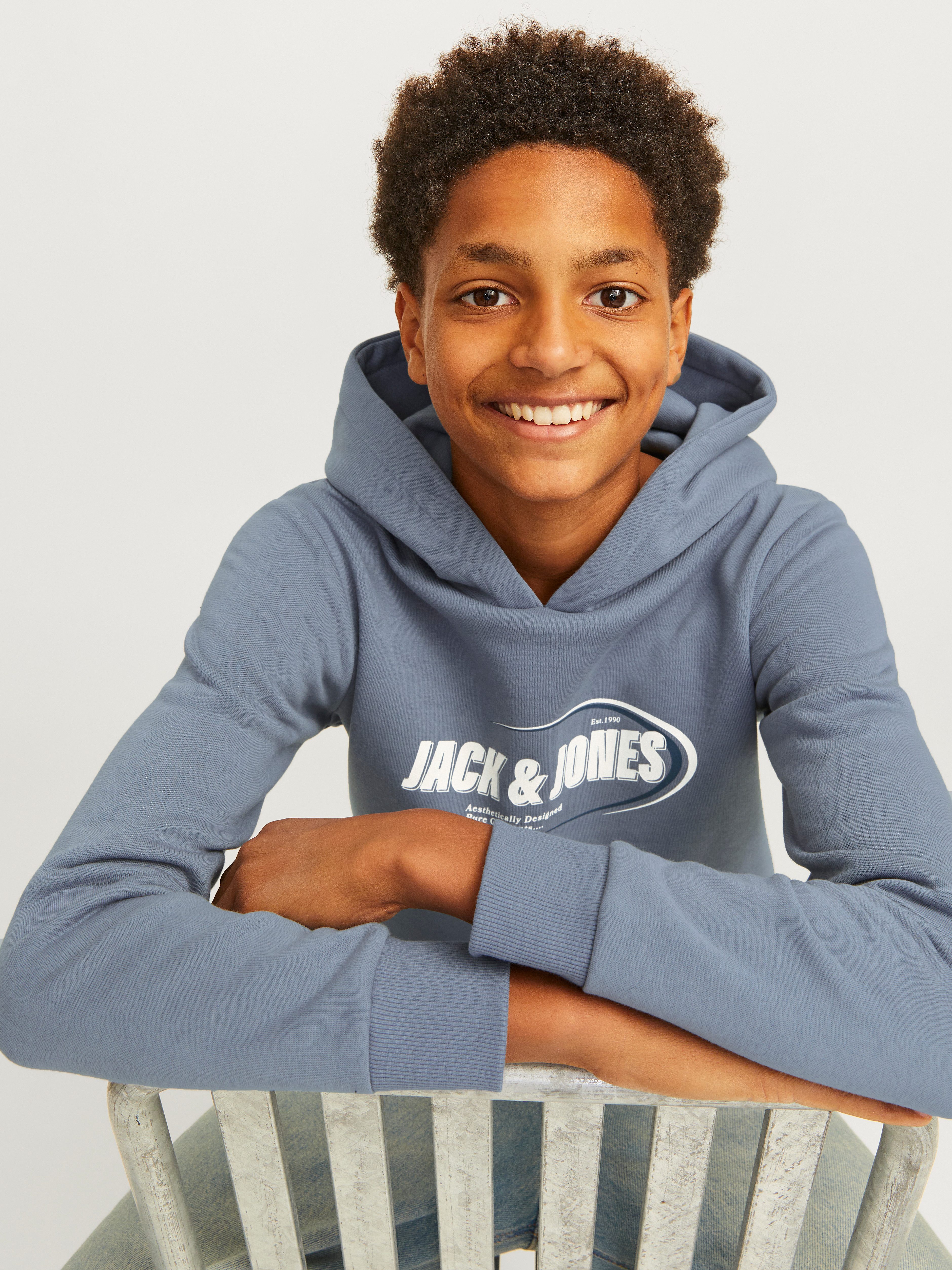 Jack & Jones Junior Hoodie JCORAY BRANDING SWEAT HOOD FST JNR