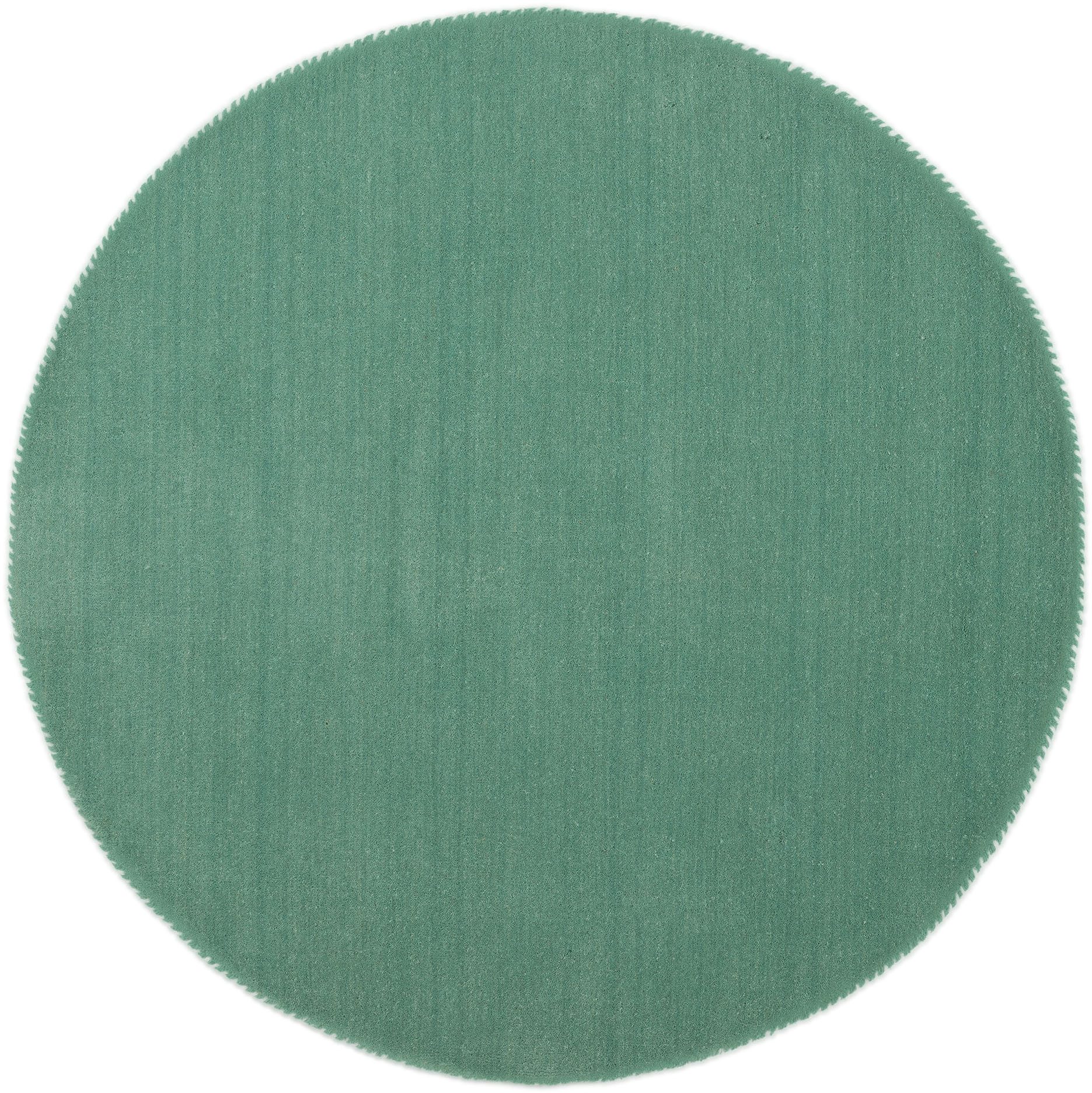 carpetfine Wollen kleed Gabbeh Lola Uni met natuurlijk plantaardig materiaal handgeweven, ook als loper wollen vloerkleden blauw