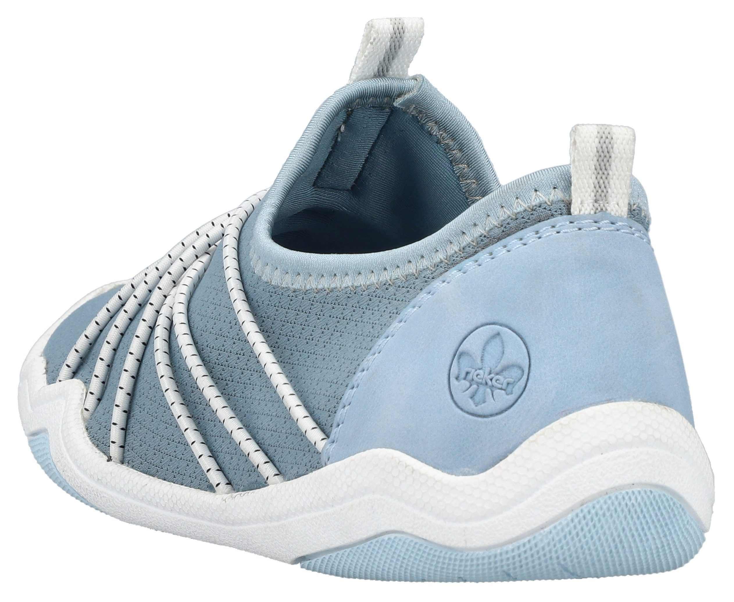 Rieker Slip-on sneakers , blote voeten schoen, instapschoen, slipper in vegan verwerking