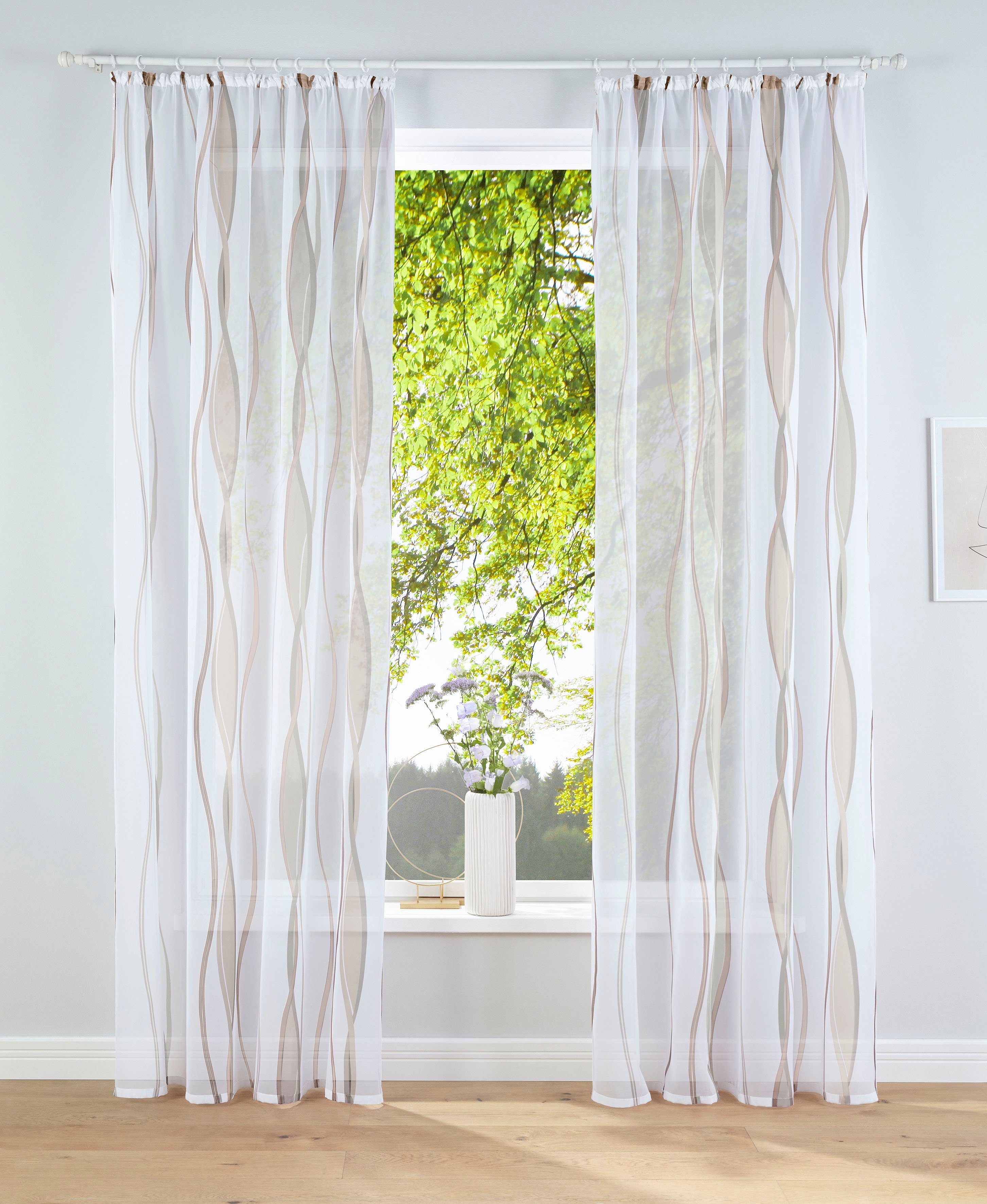 my home Gordijn Dimona 2-pack, bestseller, polyester, golven (2 stuks)