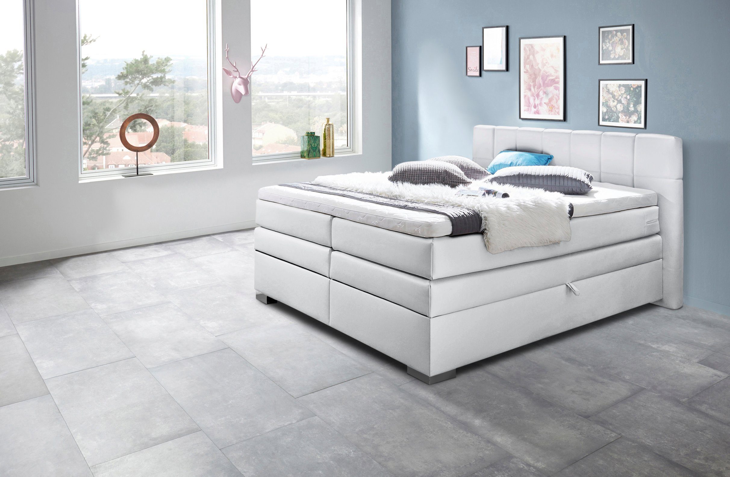 INOSIGN Boxspring Airdrie inclusief bedkist en topper