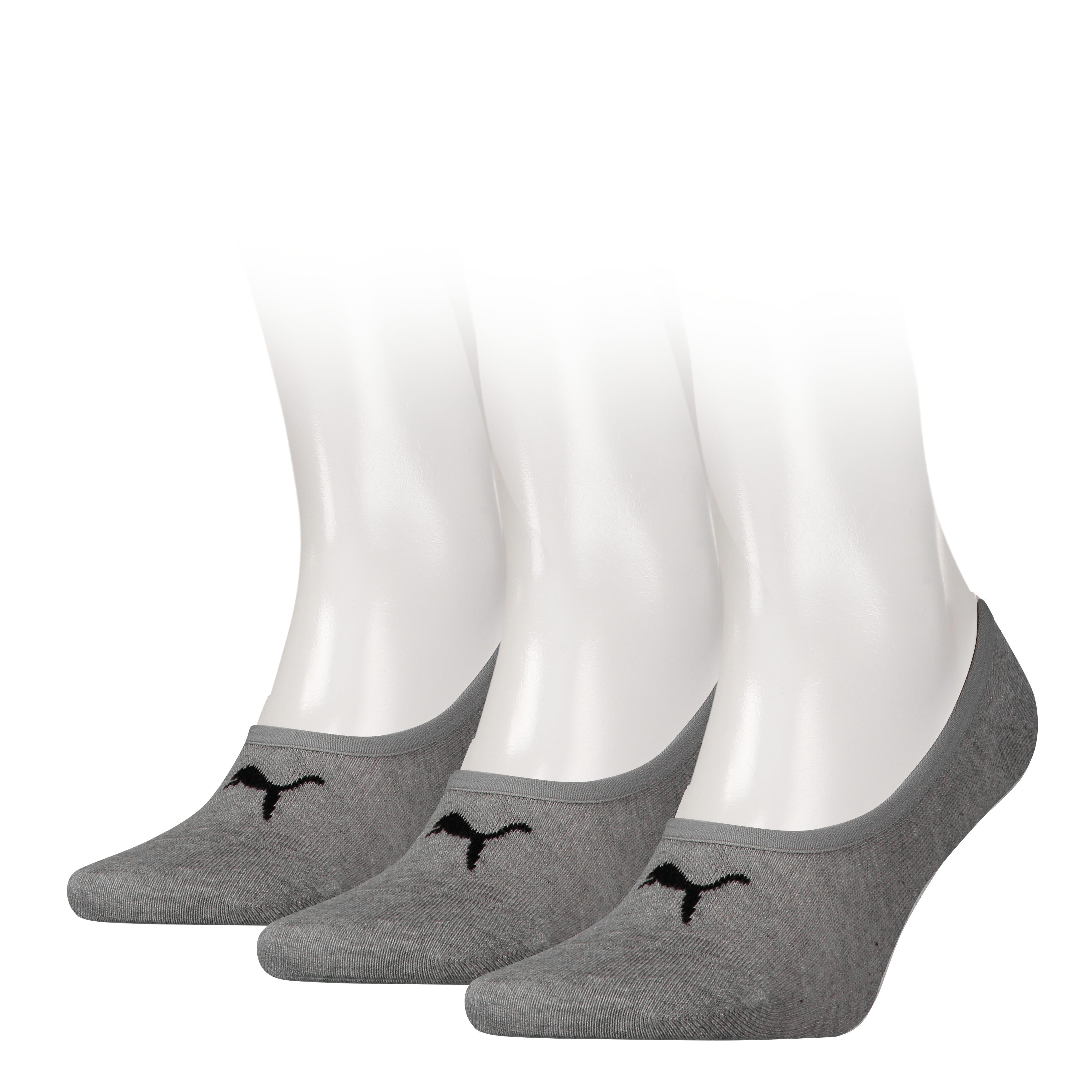 PUMA Enkelsokken PUMA UNISEX FOOTIE 3P (3 paar) unisex sokken maat 35-38 grijs