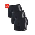 adidas sportswear lange boxershort met logo op het been ook ideaal voor sport en trekking (3 stuks) zwart