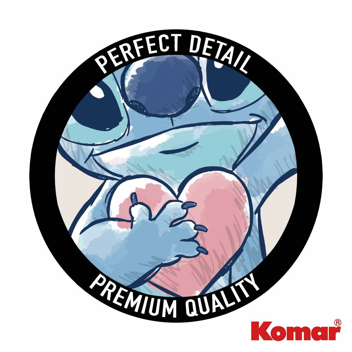 Komar Artprint op linnen Disney Lilo and Stitch In the Sun 6-delige set, 93x30 mm, wit, elk 4,9w, plafond, woonkamer, gang (1 stuk)