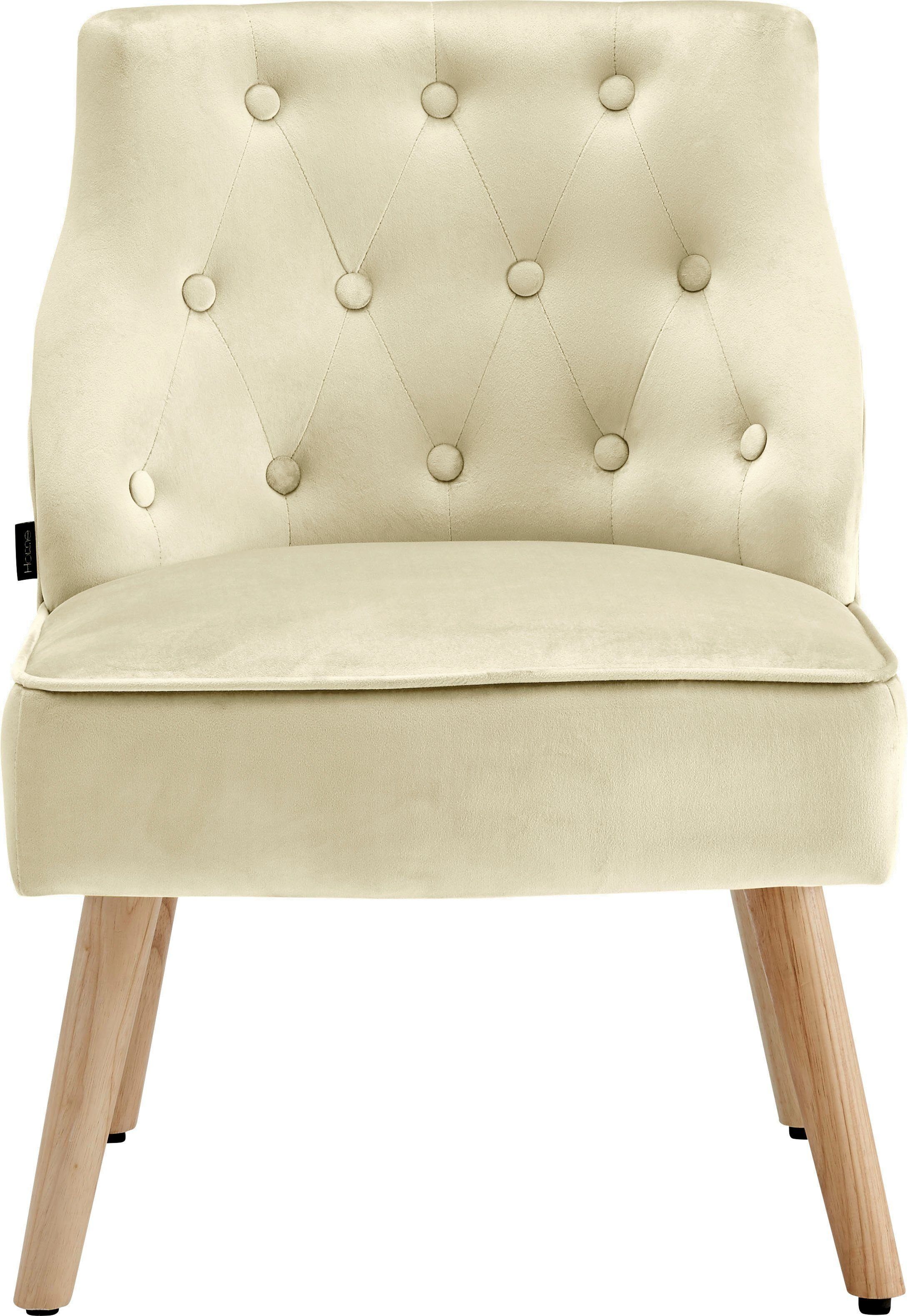 Home affaire Eetkamerstoel Emery set van 2, van mooie zachte fluwelen bekleding, zithoogte 42 cm