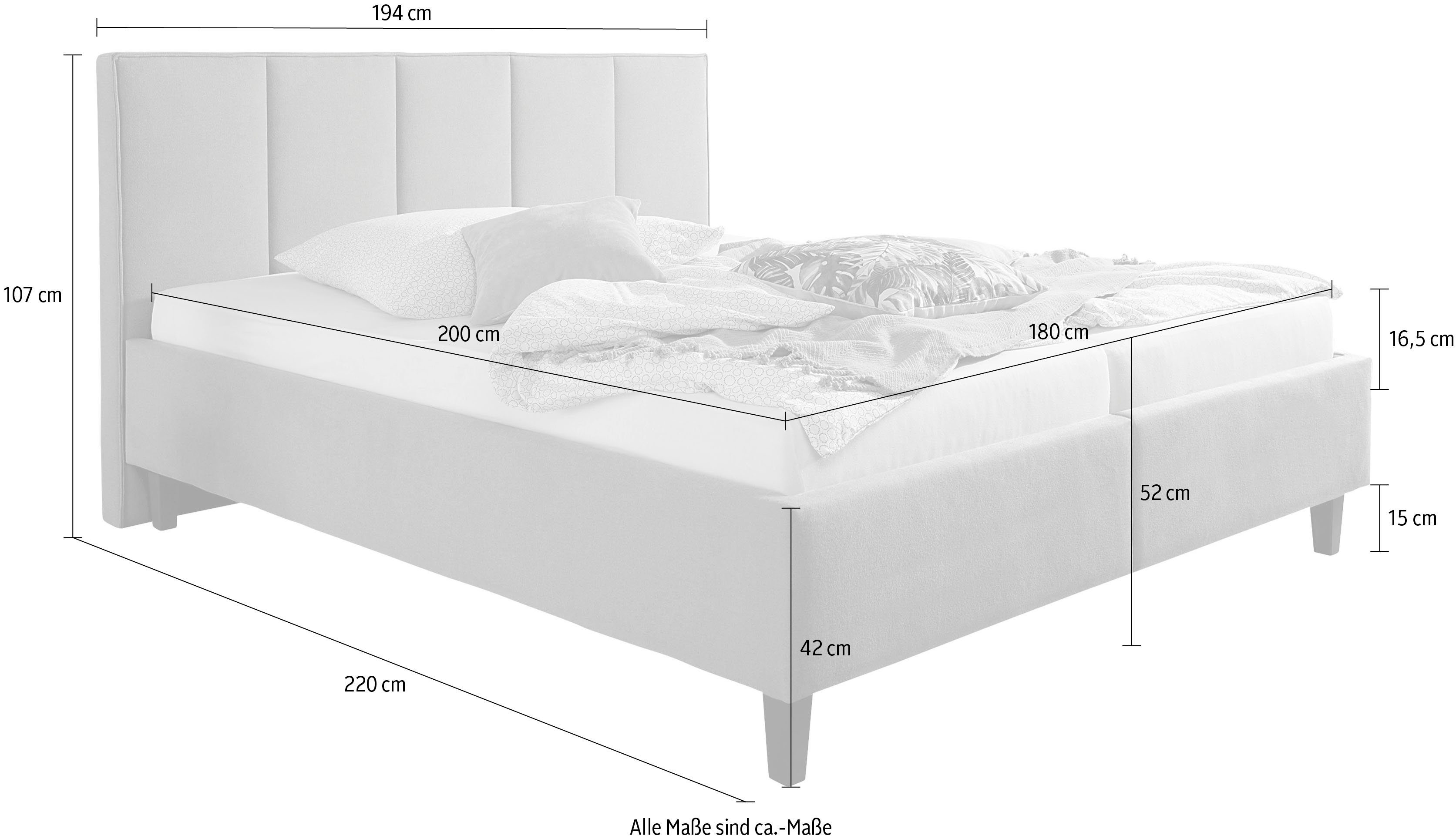 Maintal Gestoffeerd bed inclusief bedkist