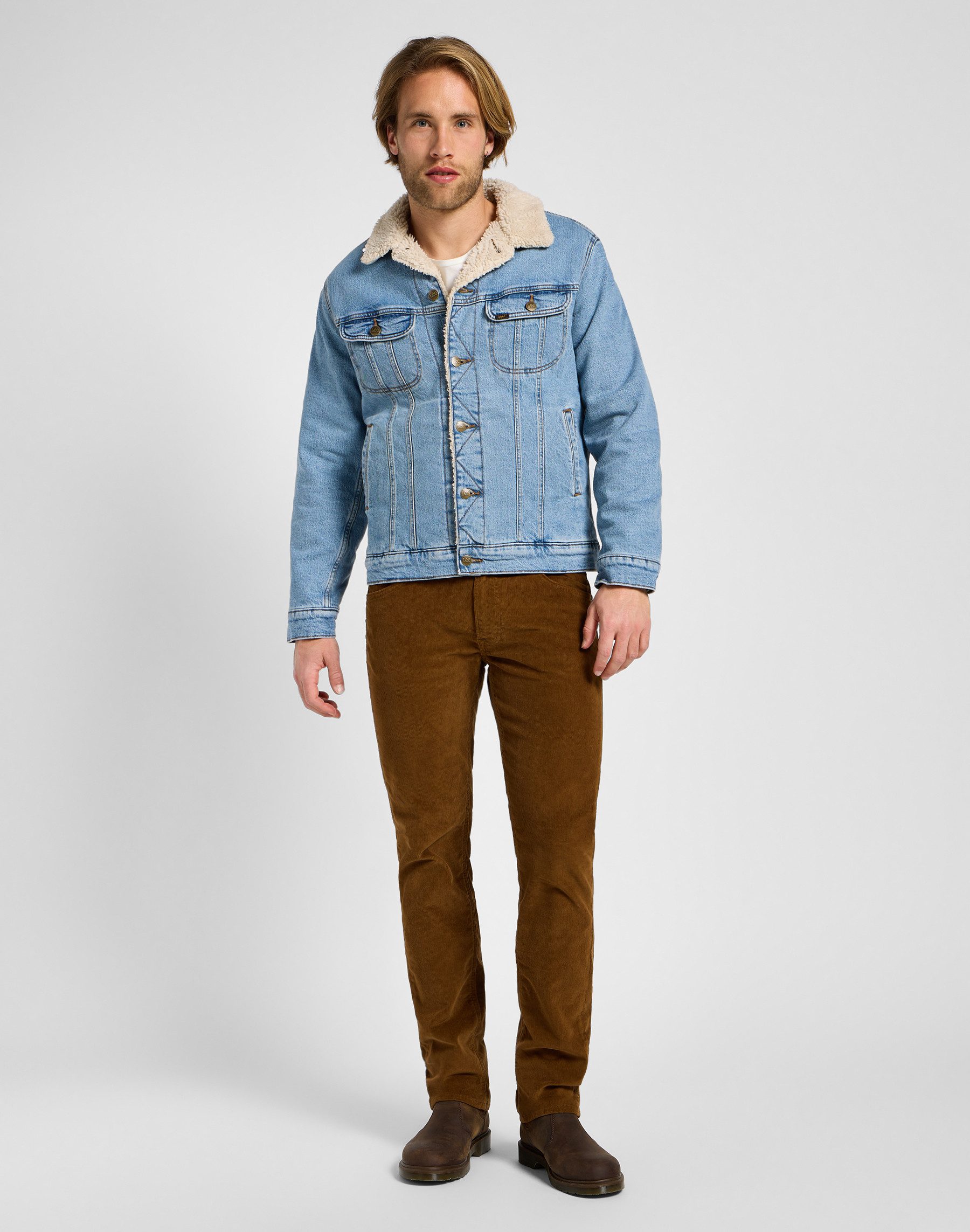 Lee® Jeansjack SHERPA JACKET met knoopsluiting