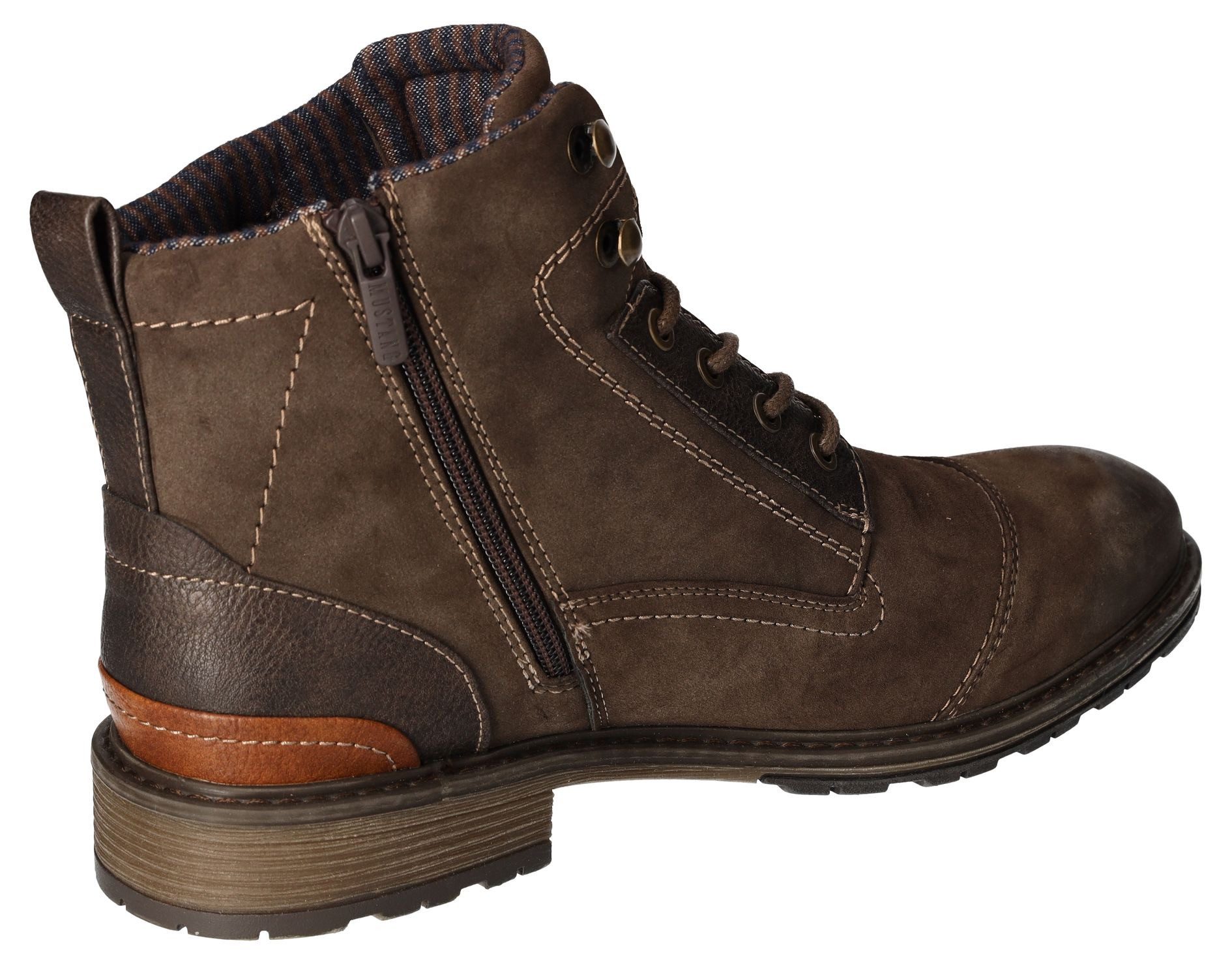 Mustang Shoes Veterschoenen Winterlaarzen, casual laarzen met stijlvolle logoprint op de tong