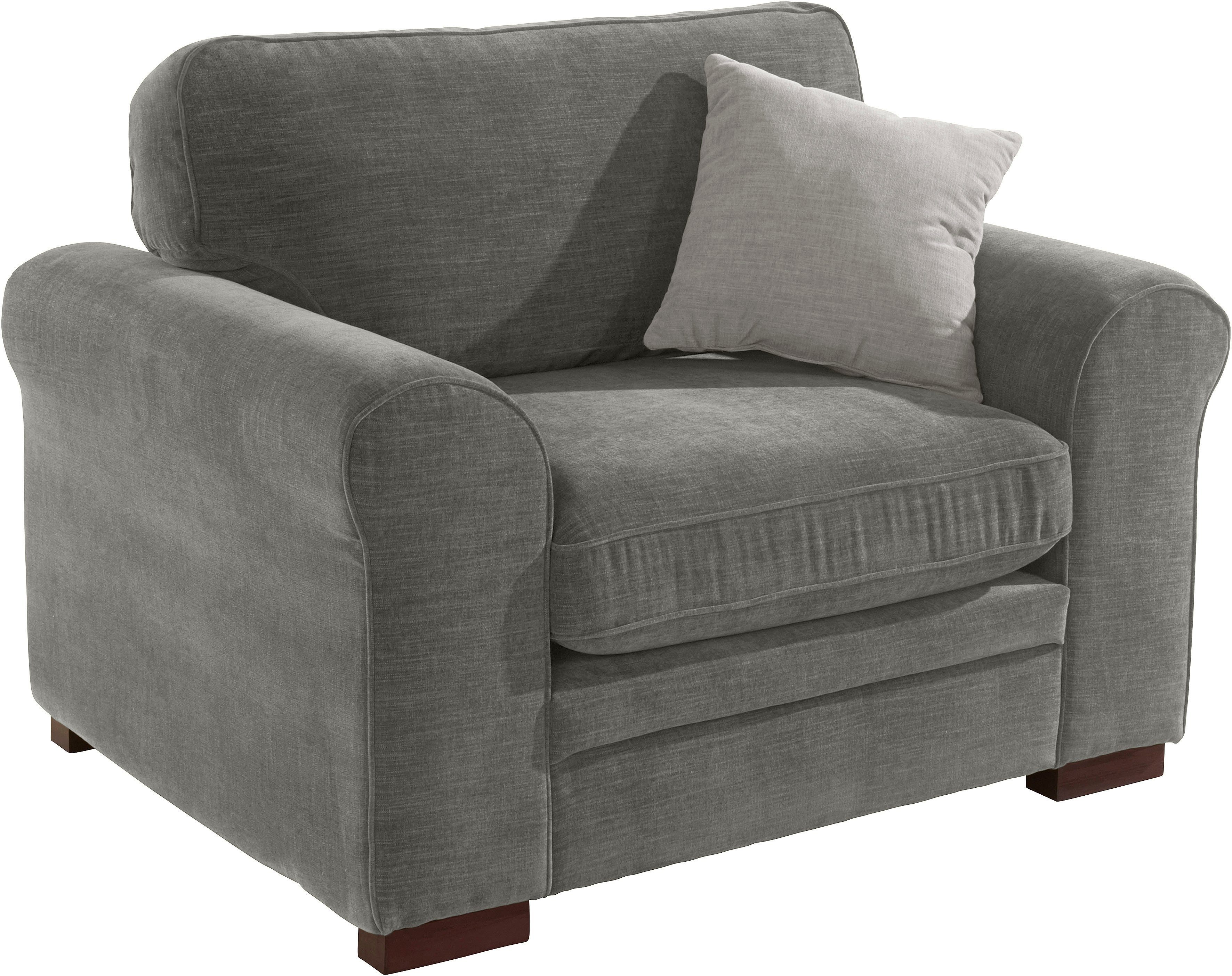 Home affaire Fauteuil Broughton zachte bekleding, passend bij de serie "broughton", in 3 soorten bekleding