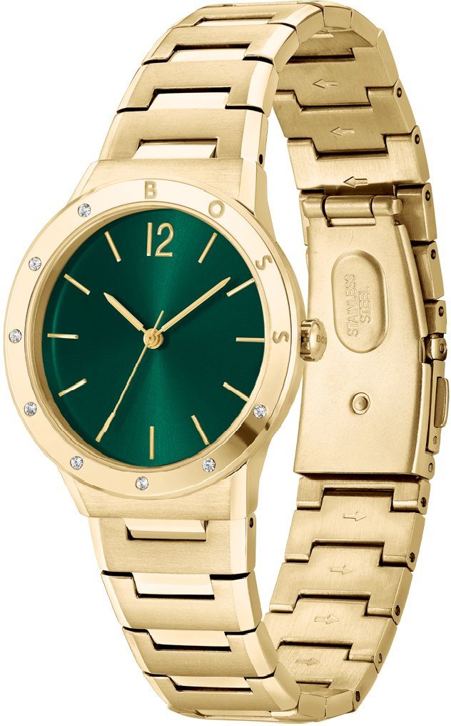 Boss Kwartshorloge Breath Damenuur, horloge, glaskristallen, roestvrijstalen band