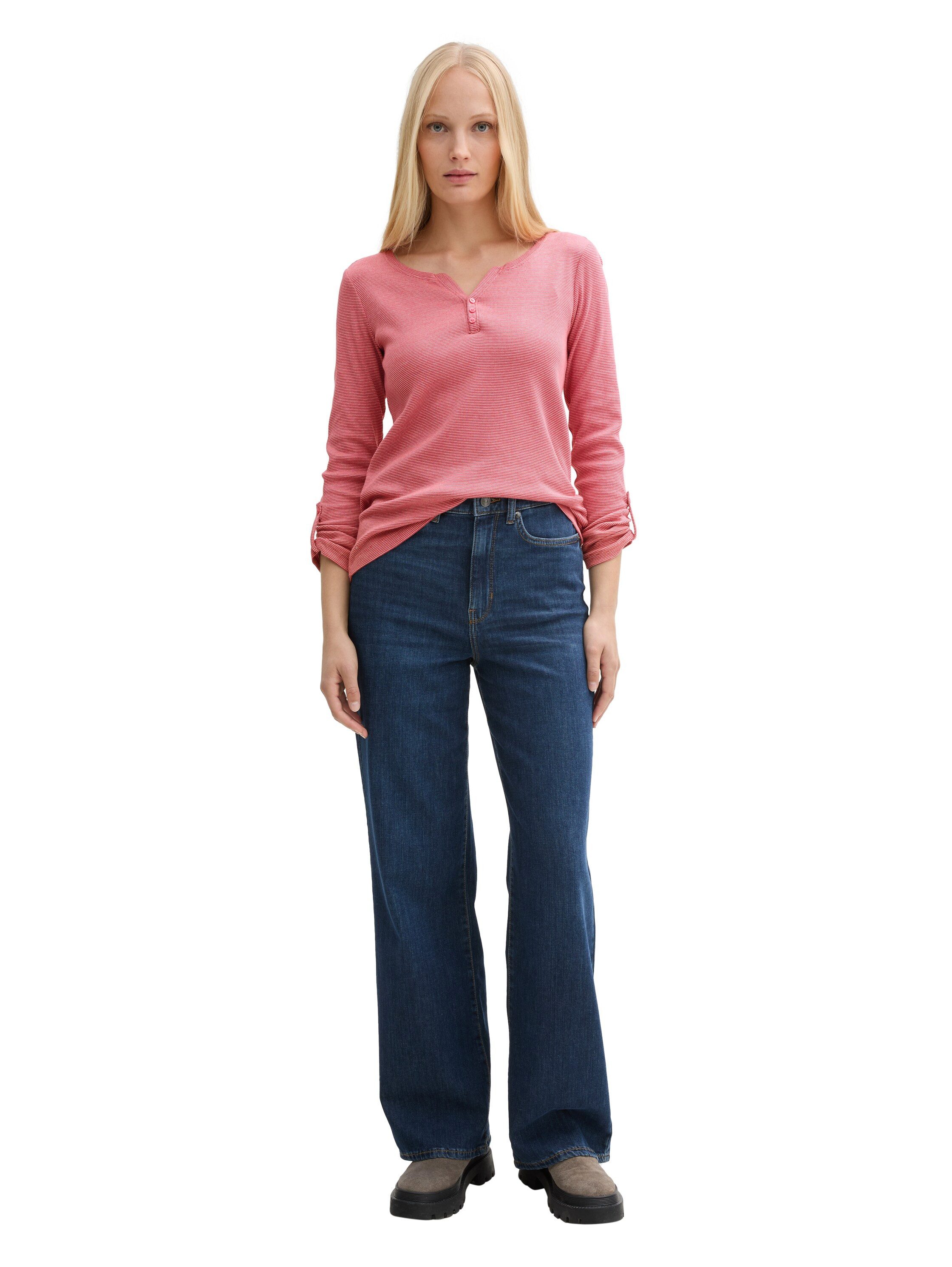 Tom Tailor Henleyshirt met 7 8 mouw