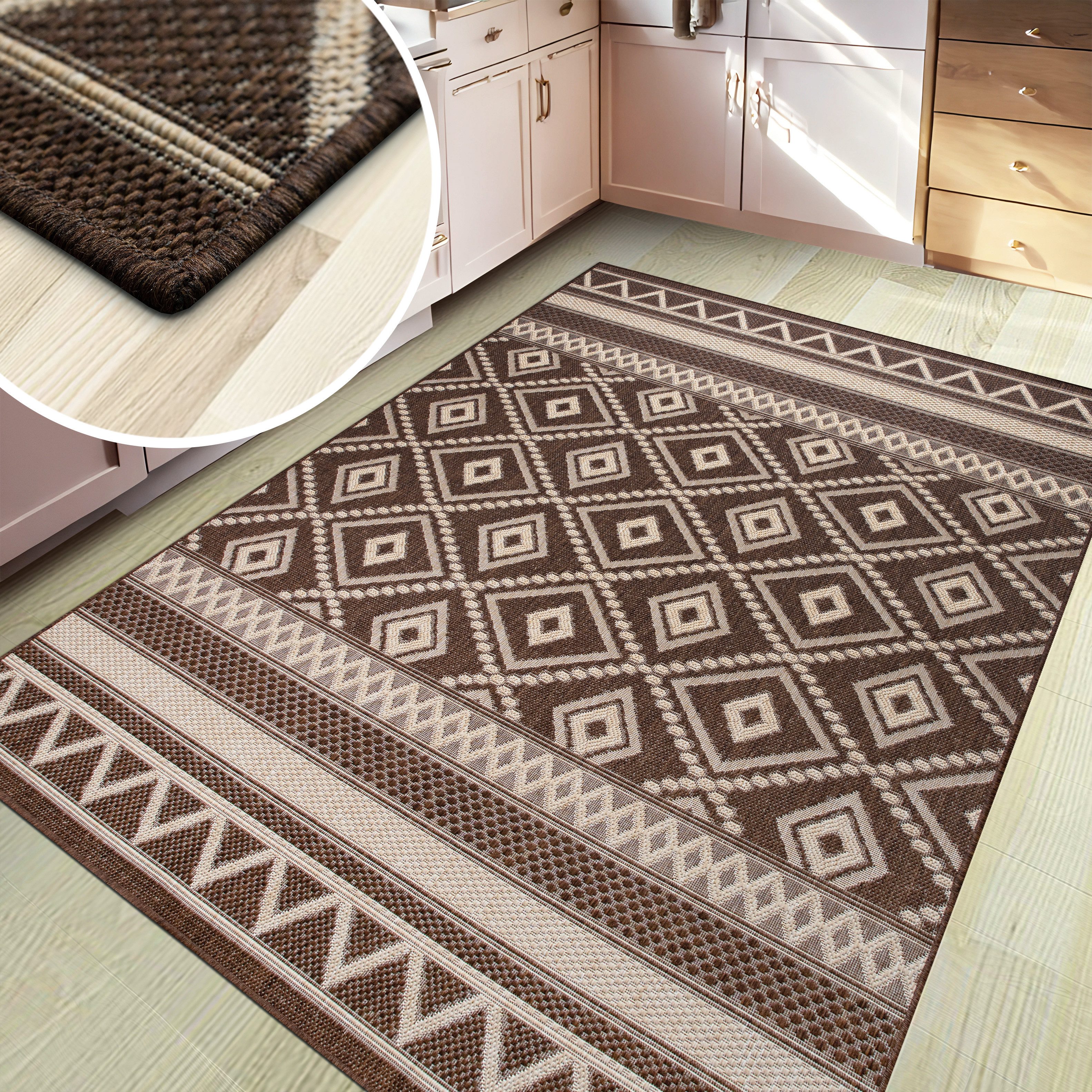 my home Vloerkleed Toronto is ook als loper verkrijgbaar Geschikt voor binnen en buiten, sisal-look, weerbestendig & uv-bestendig, boho