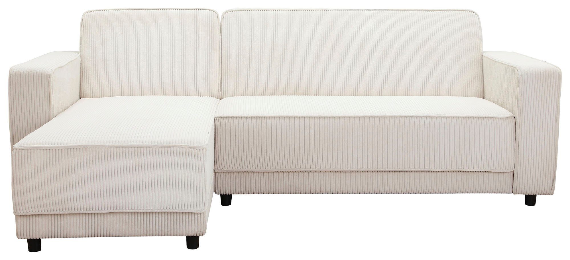 Dorel Home Hoekbank Allie slaapbank 230 cm met relaxfunctie in de rugleuning Slaapbank functie (108/194,5 cm), trendy ribfluweel of onderhoudsvriendelijk velours