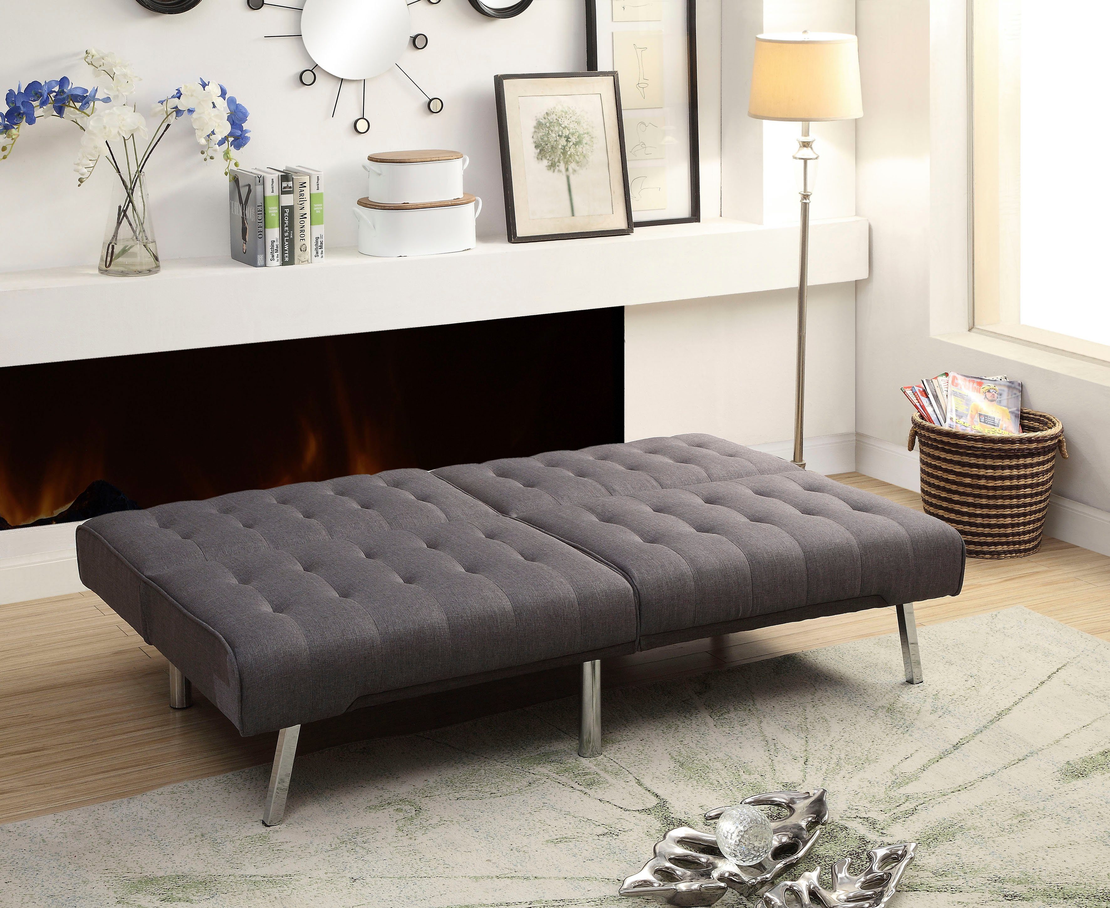 ATLANTIC home collection Bank Pierre met verstelbare rugleuning, met golfvering