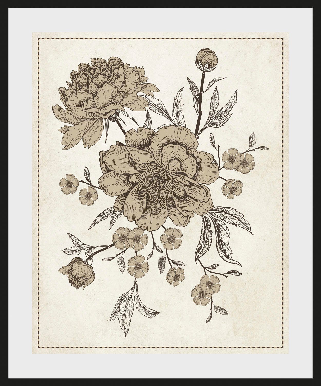 queence Wanddecoratie Rosalie HD premium posterdruk incl. houten lijst (1 stuk)