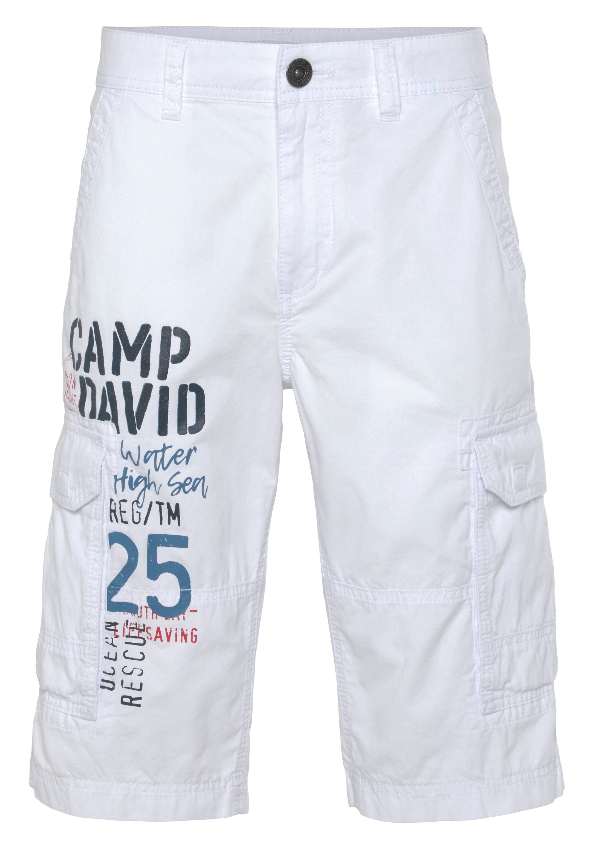 CAMP DAVID Skaterbermuda met cargozakken
