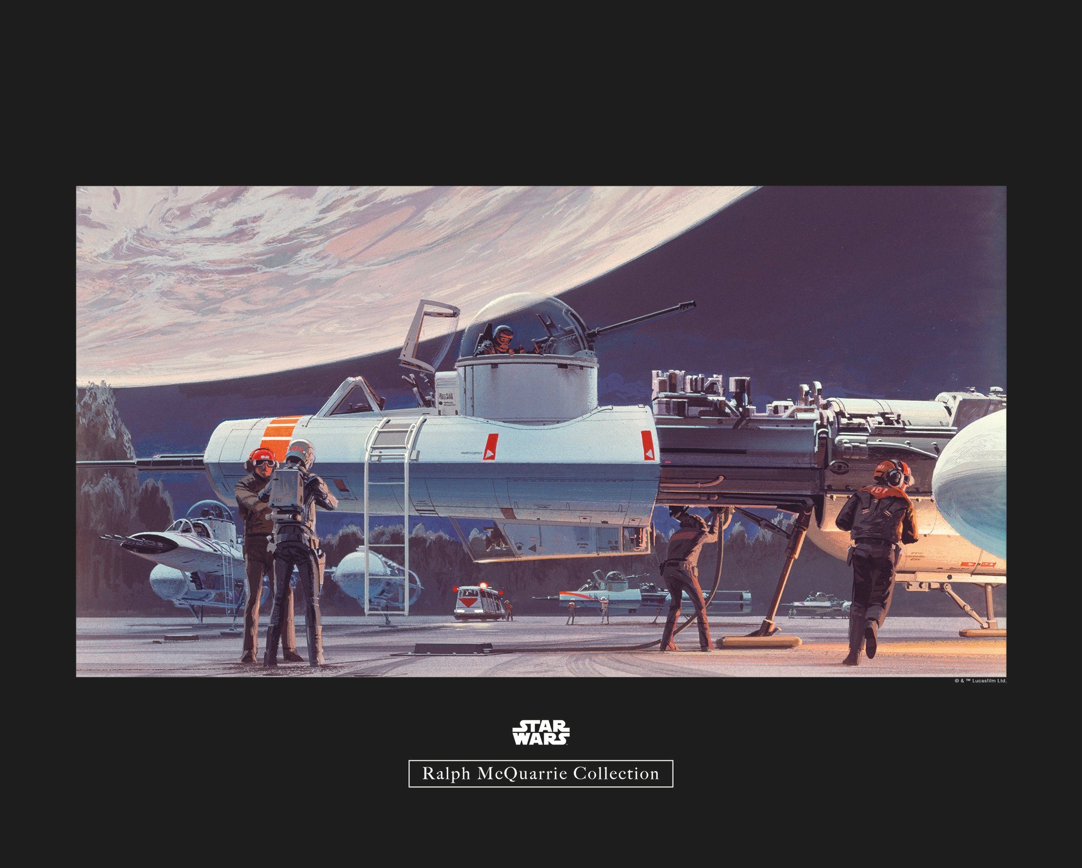 Komar wanddecoratie Star Wars Classic RMQ Yavin Hangar, zonder lijst