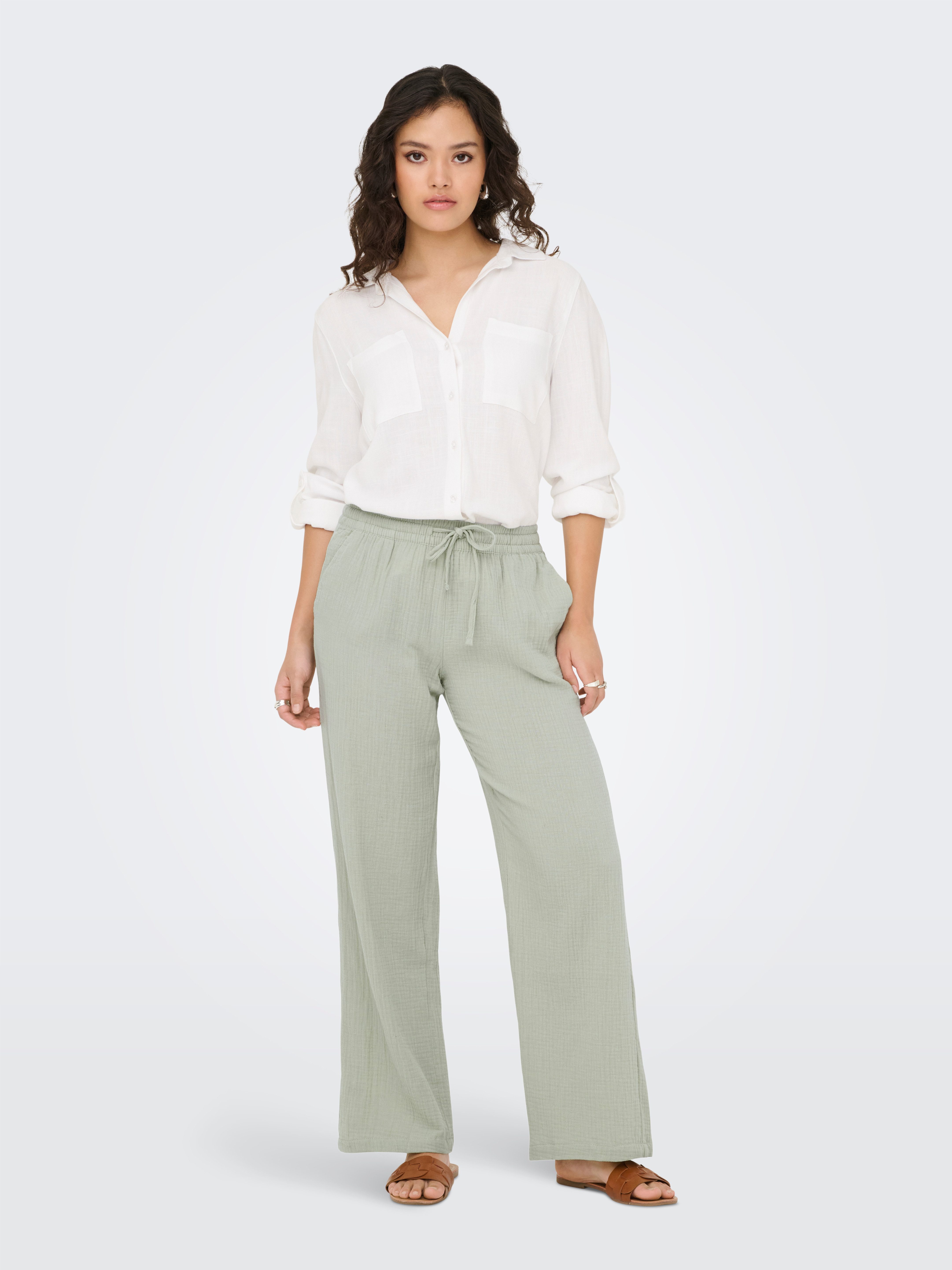 JDY Comfortbroek JDYTHEIS LIFE WIDE PANT WVN NOOS