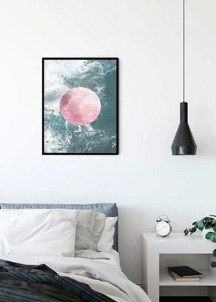Komar Wanddecoratie Solum aqua Wanddecoratie - zonder lijst (1 stuk)