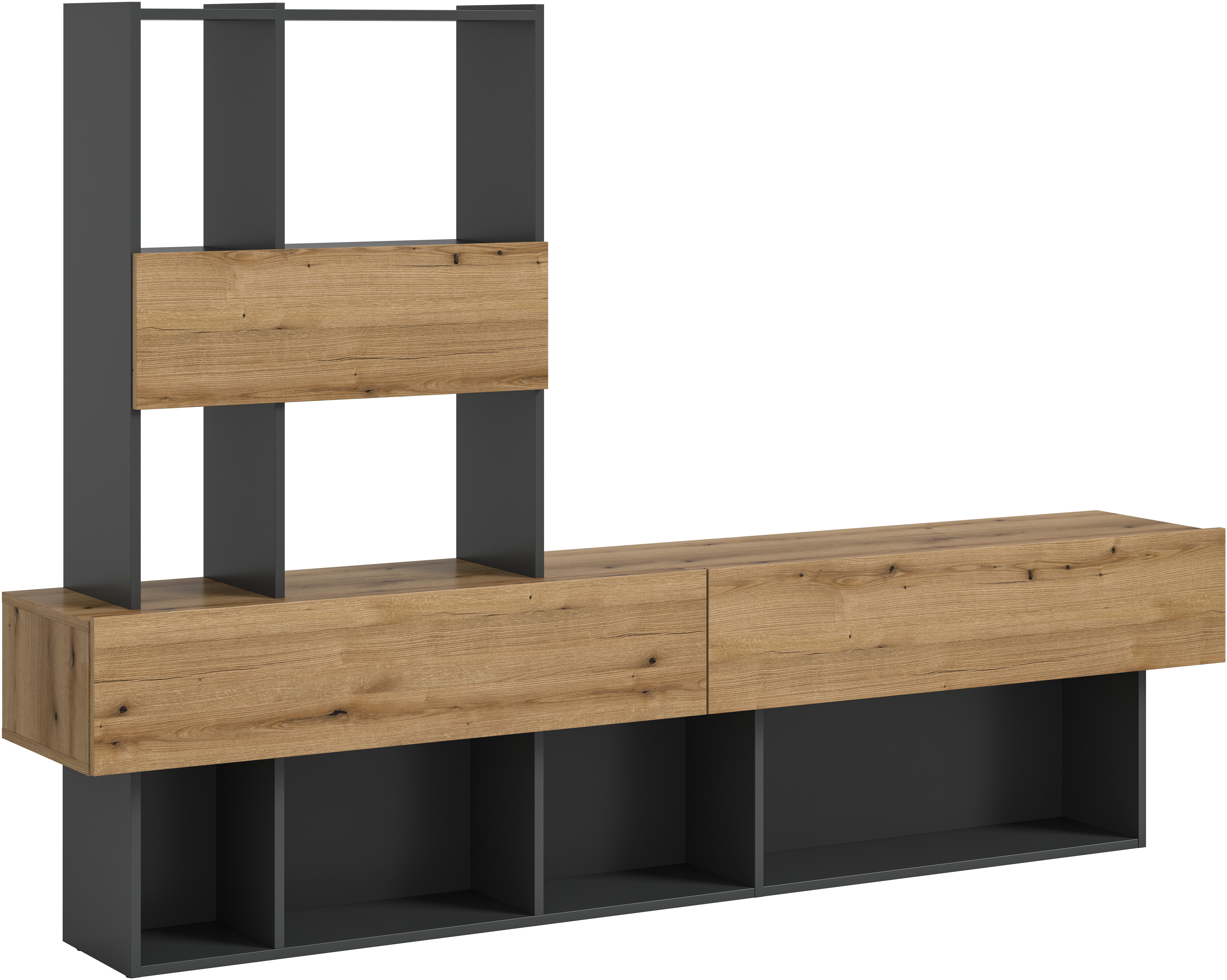 INOSIGN Wandmeubel Tyson, breedte 210 cm, bestaat uit: lowboard en opzetrek