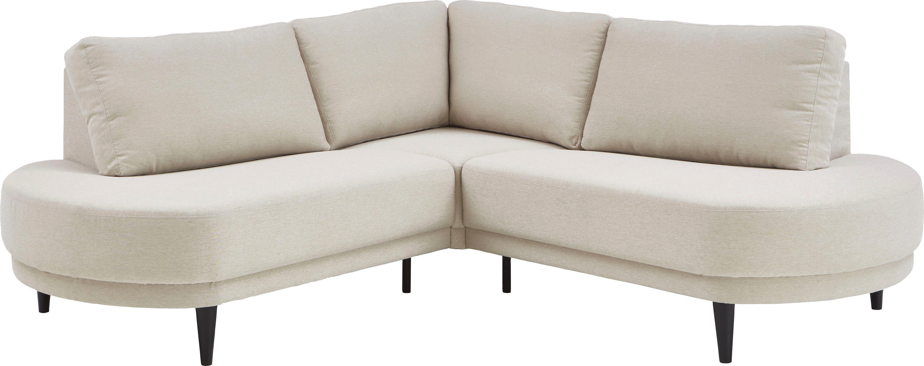 ATLANTIC home collection Hoekbank Ronny L-vorm optioneel in beige, met nosagvering