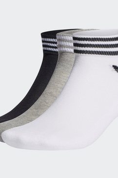 adidas originals sportsokken trefoil ankle sokken, 3 paar met frotté (3 paar) wit