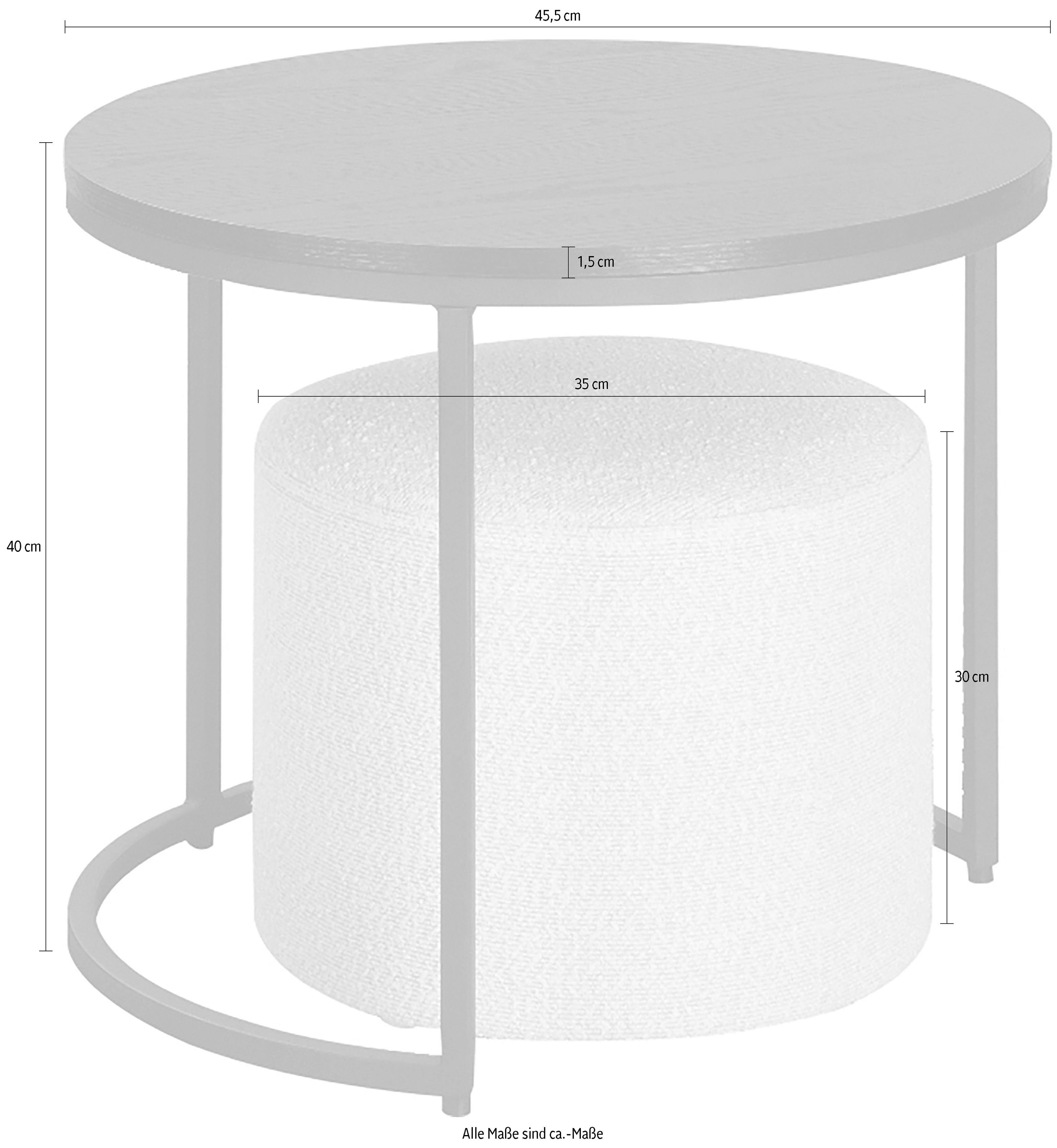 Home affaire Salontafel Mayres met geïntegreerde poef, hoogte 40 cm