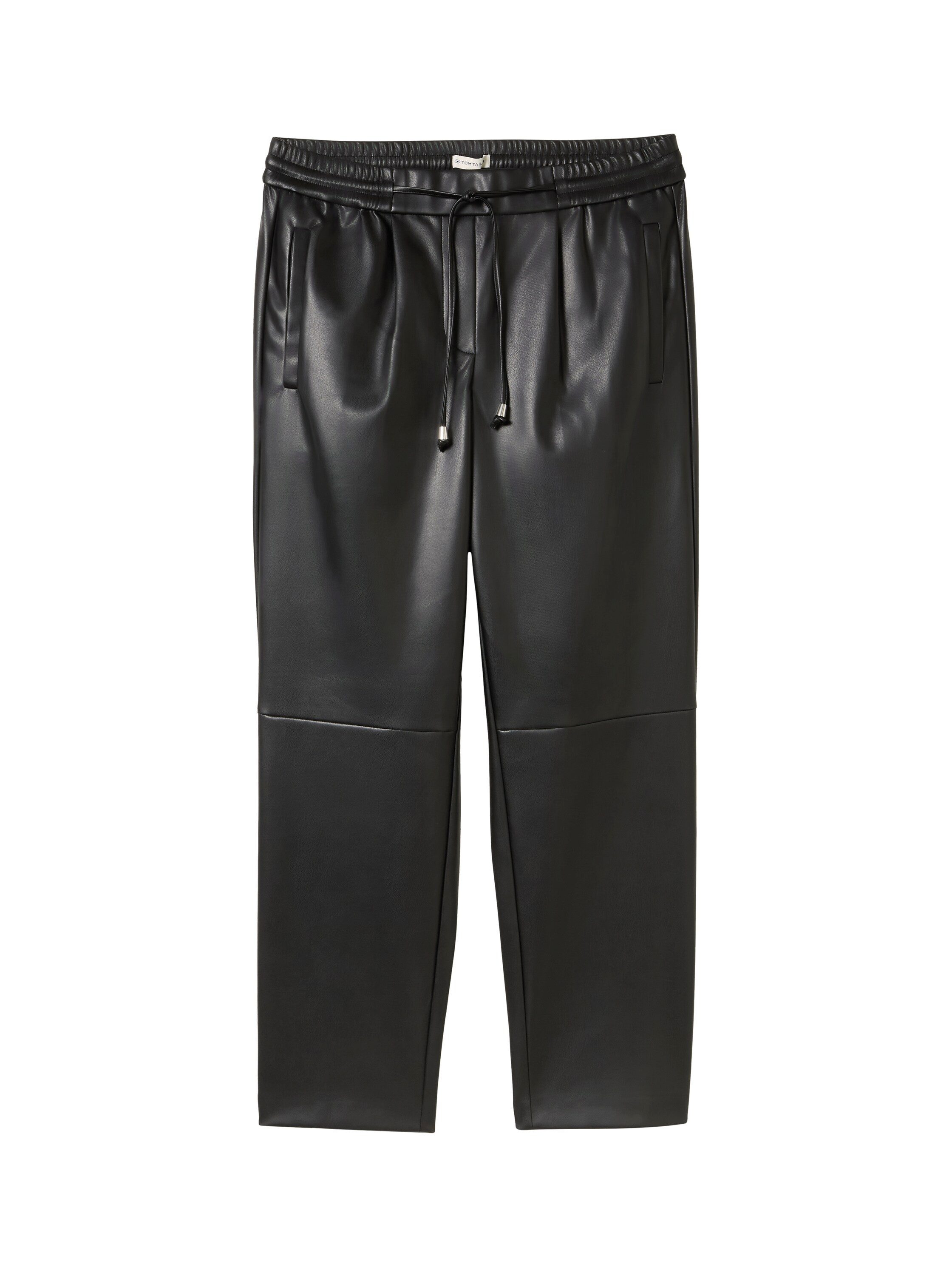 Tom Tailor Imitatieleren broek met trekkoord