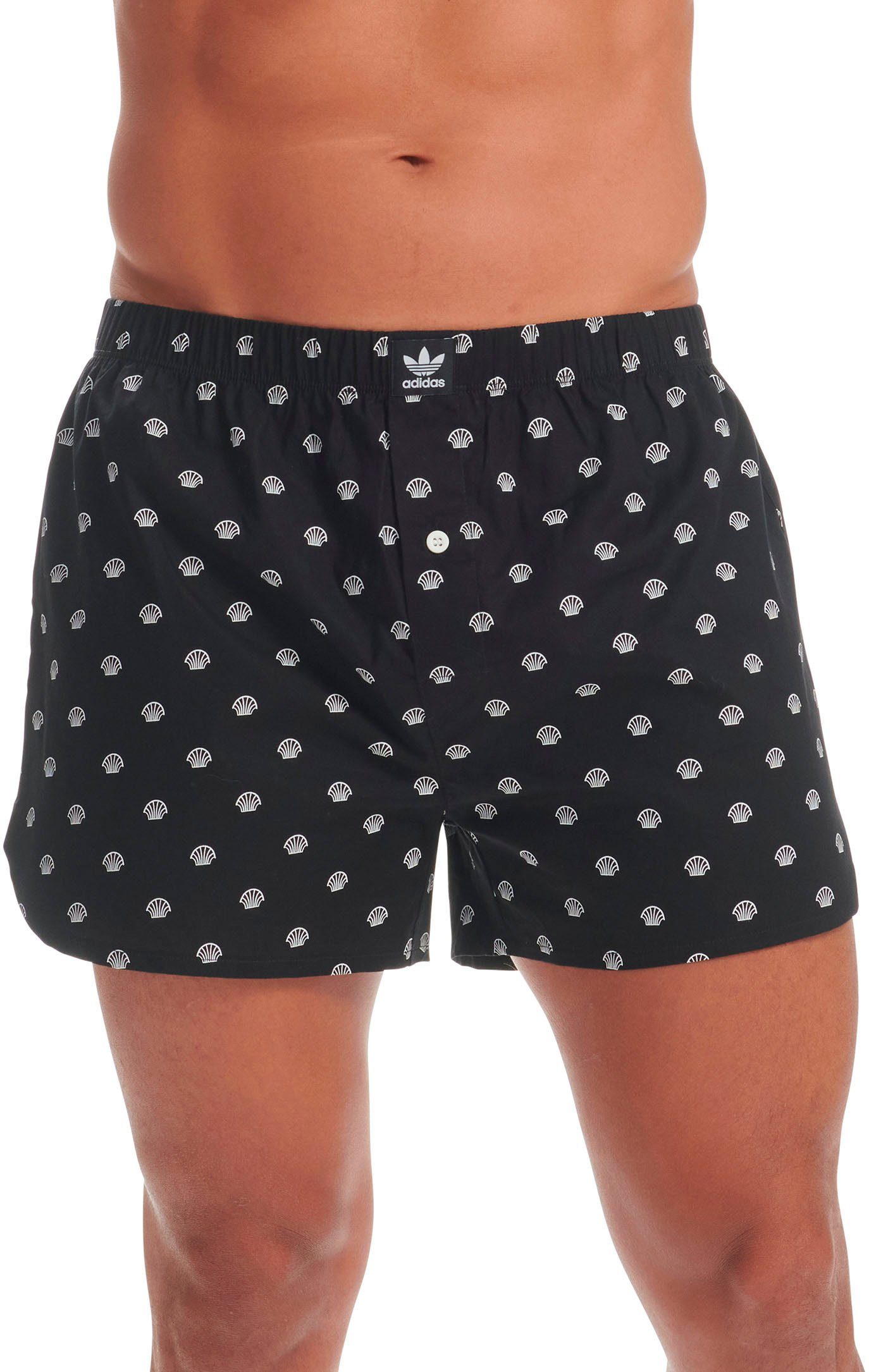 adidas Originals Geweven boxershort Comfort Cotton met all-over logoprint (Set van 2)