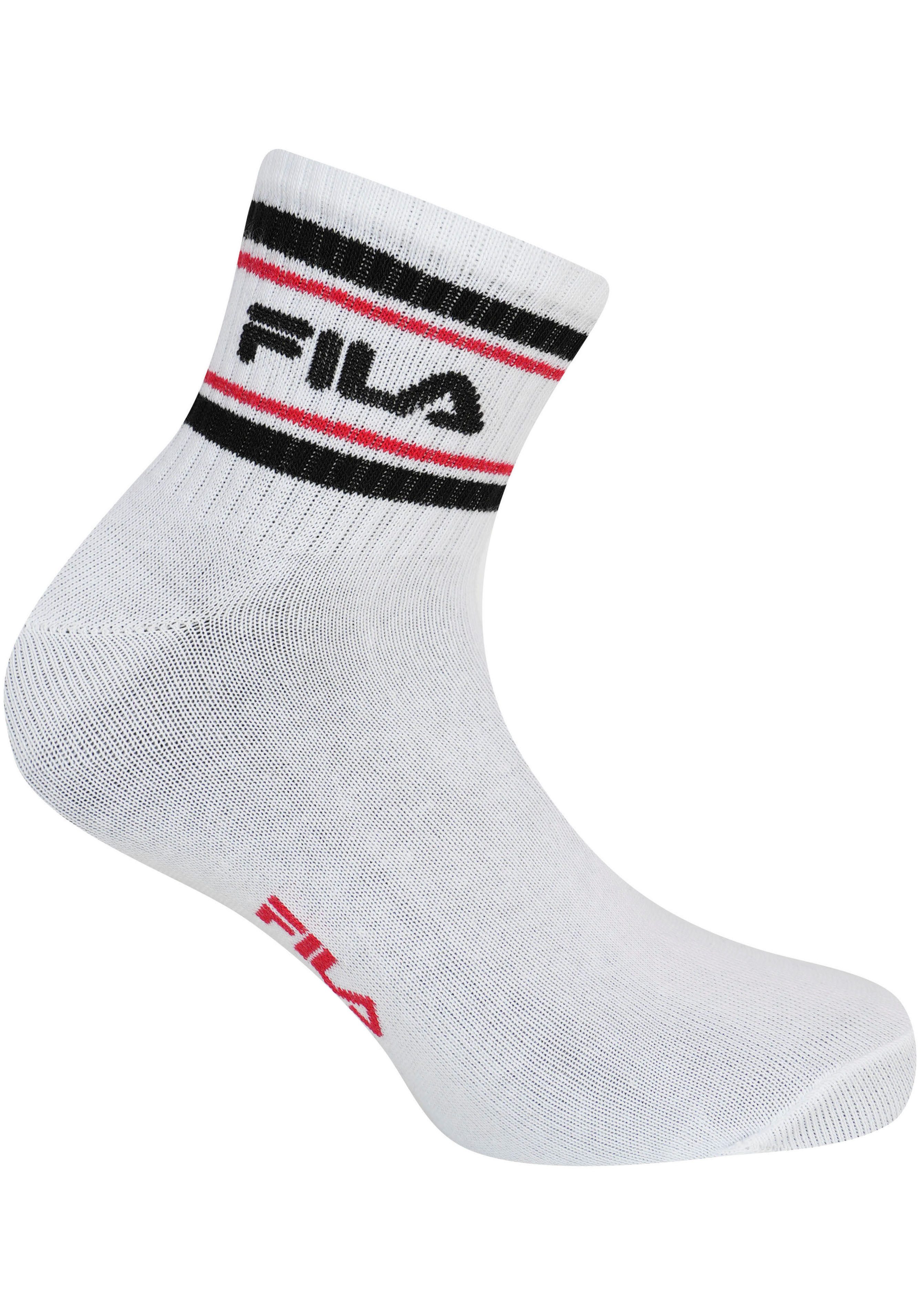 Fila Vrijetijdssokken MAN LIFESTYLE QUARTER SOCKS met opvallend logo-opschrift (6 paar)