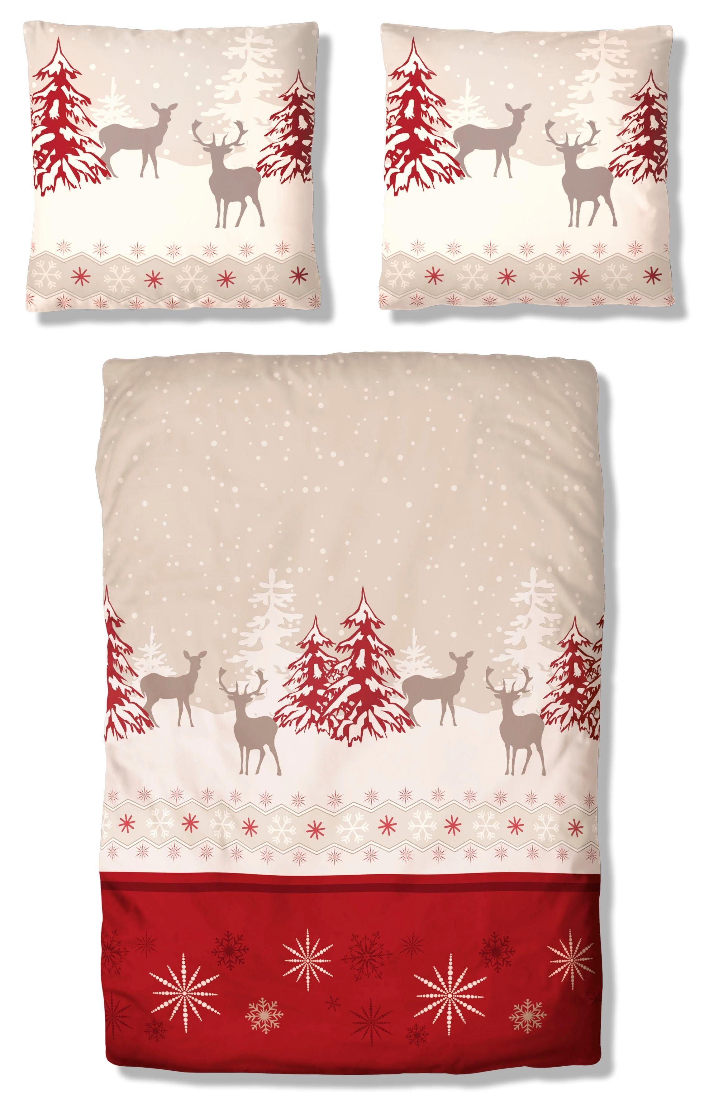 my home Overtrekset Venua in mt. 135x200 of 155x220 cm Winterbeddengoed, kerstdekbedovertrek (2-delig)