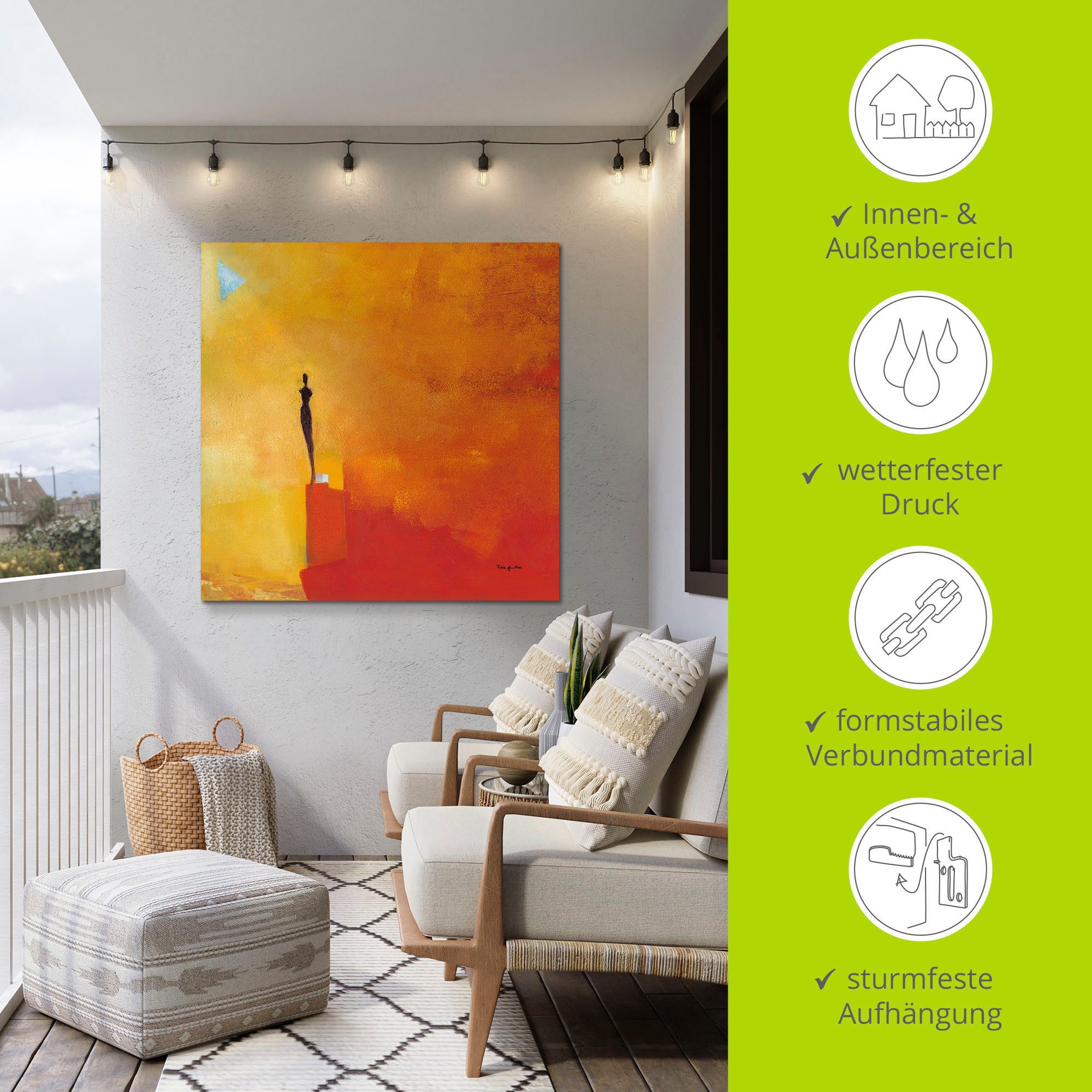 Artland Aluminium dibond print Gigantisch - abstract geschikt voor binnen en buiten, buitenafbeelding