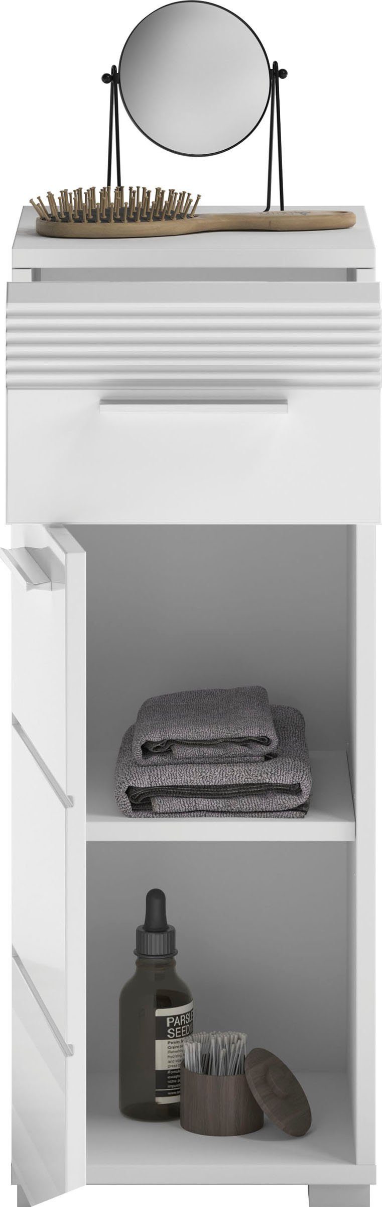 INOSIGN Onderkast Malmö, breedte 30 cm, 1 deur (deurhengsel verwisselbaar), 1 lade in verschillende kleuren verkrijgbaar, badkamermeubels, badkamerkast, commode, badkamer