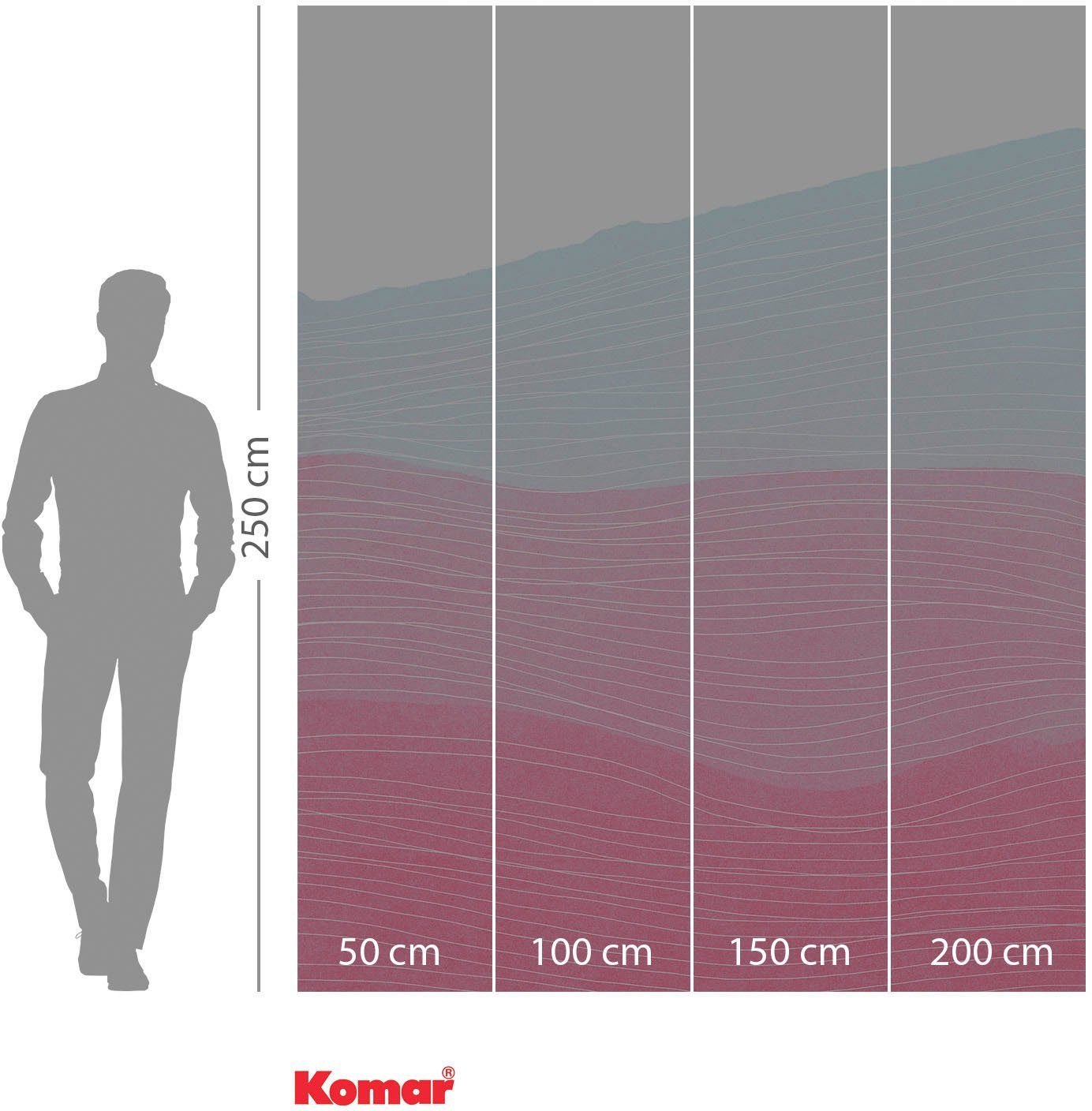 Komar Vliesbehang Digitale print vlies - Strawberry Streets - Afmeting 200 x 250 cm (1 stuk)