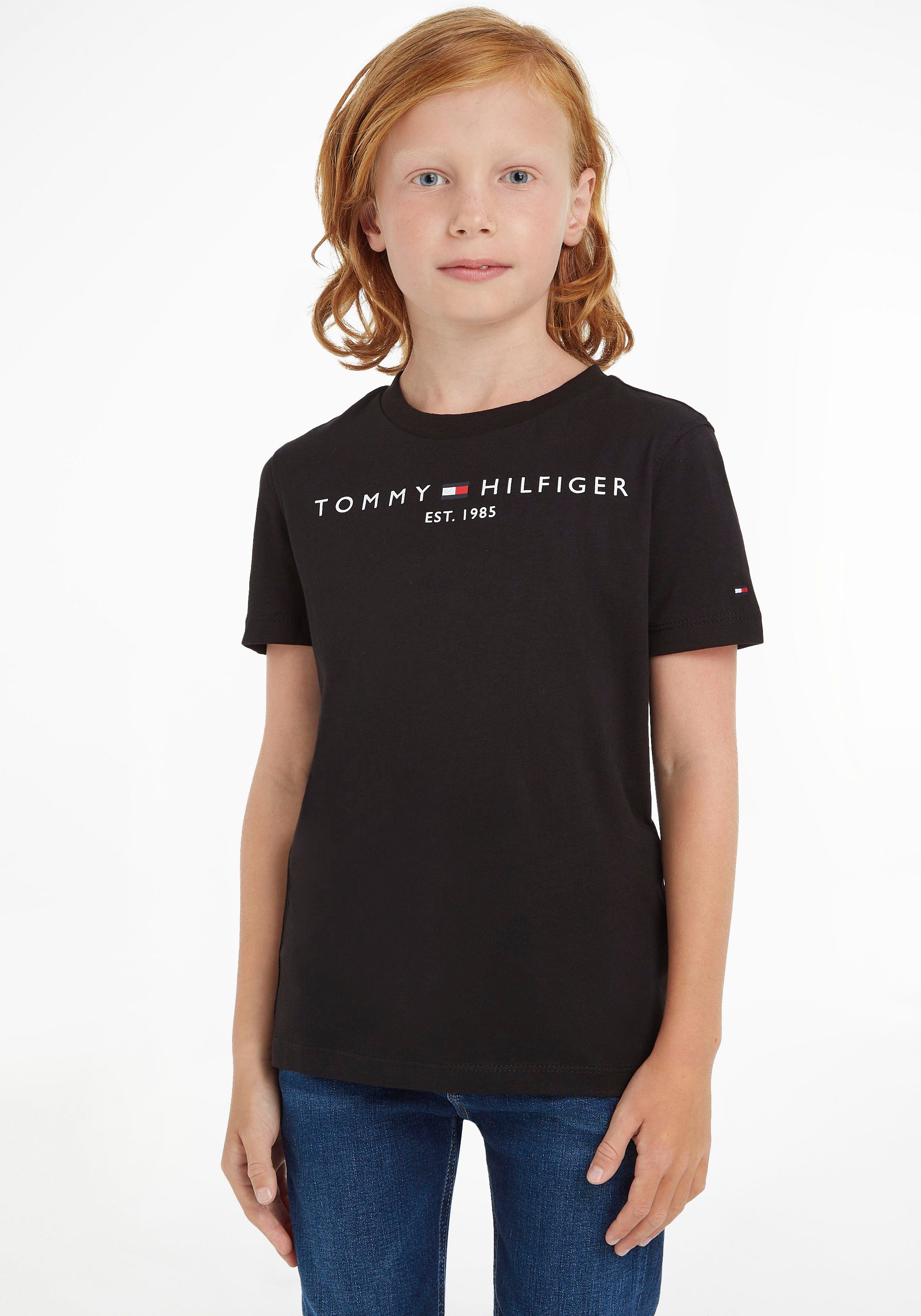 tommy hilfiger t-shirt essential tee zwart