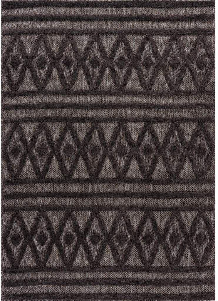Carpet City Vloerkleed In-& Outdoorkleed Santorini 58538, 3D-Effekt, ruit-look Weerbestendig & uv-bestendig voor terras, balkon, keuken, hal